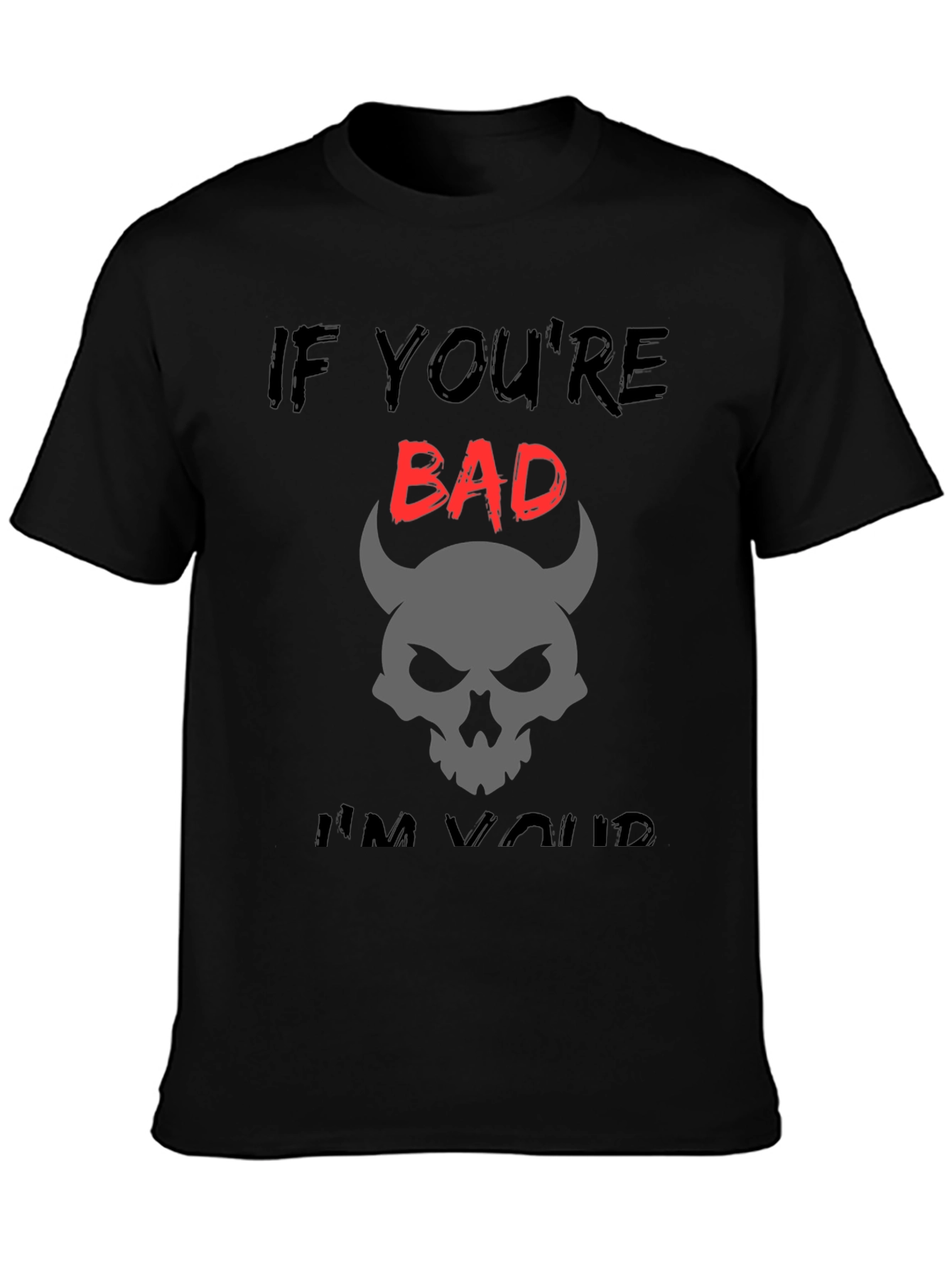 Camiseta Si eres malo... con calavera de diablo