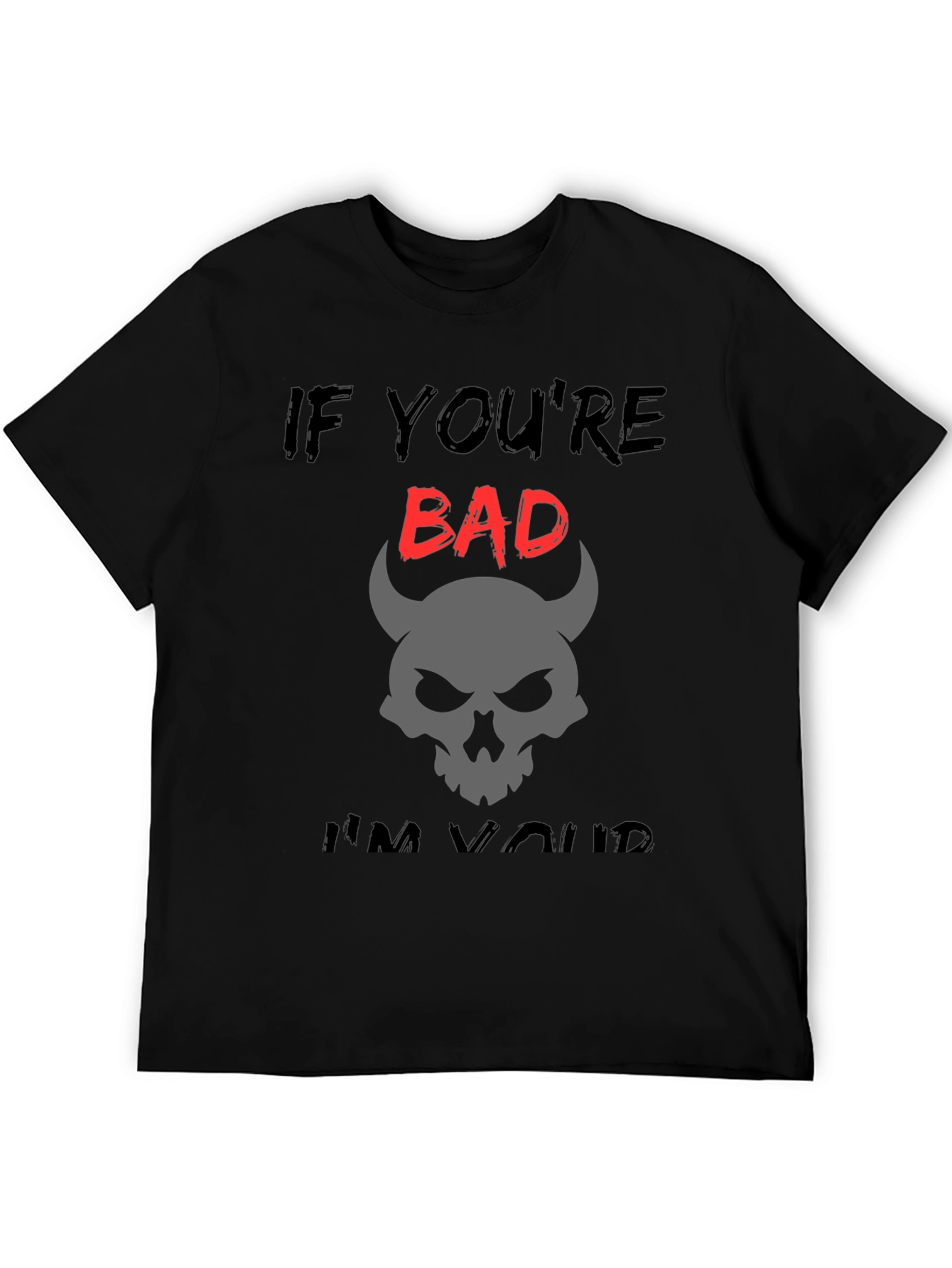 Camiseta Si eres malo... con calavera de diablo