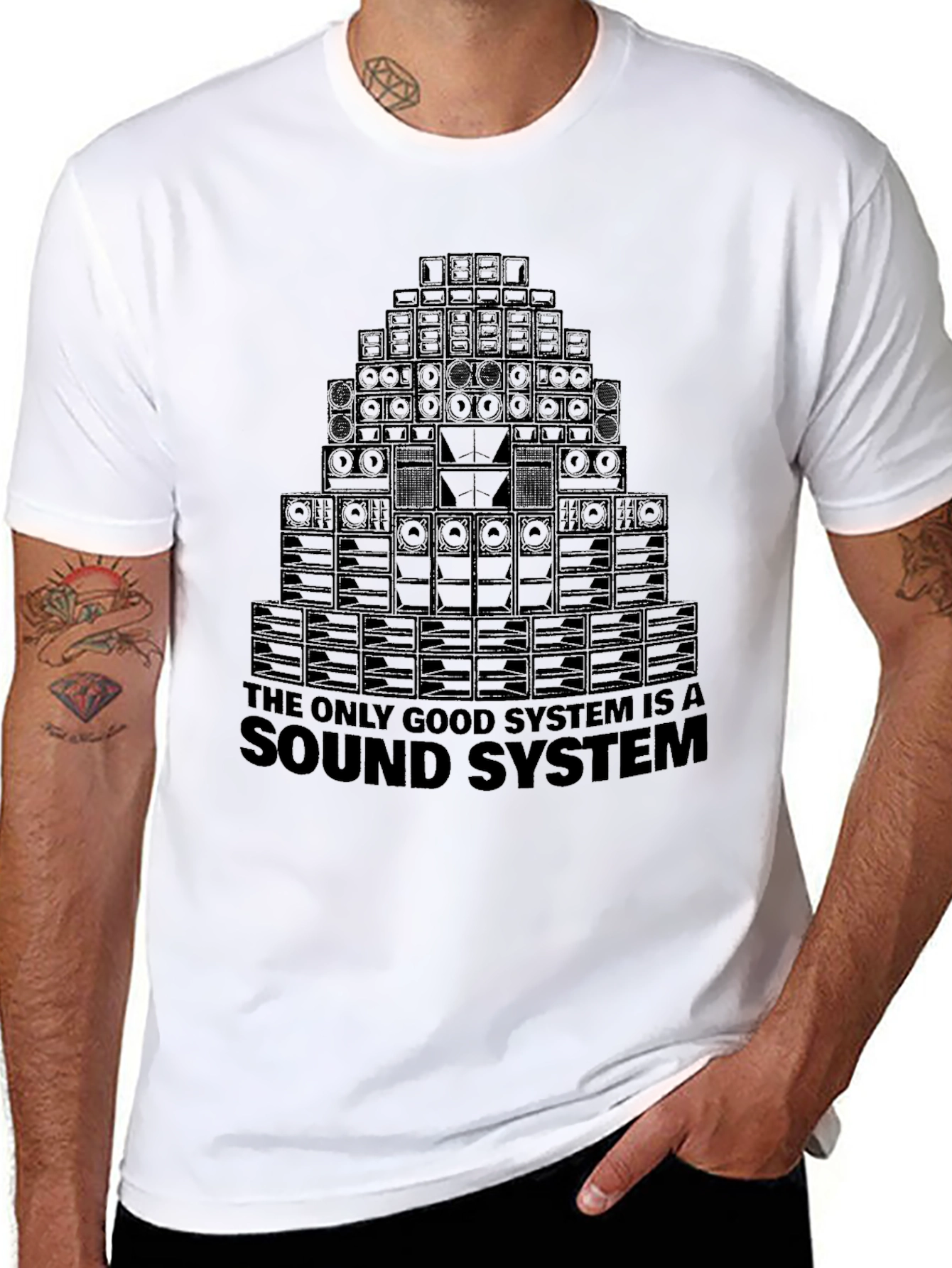 Camiseta Negra Sound System