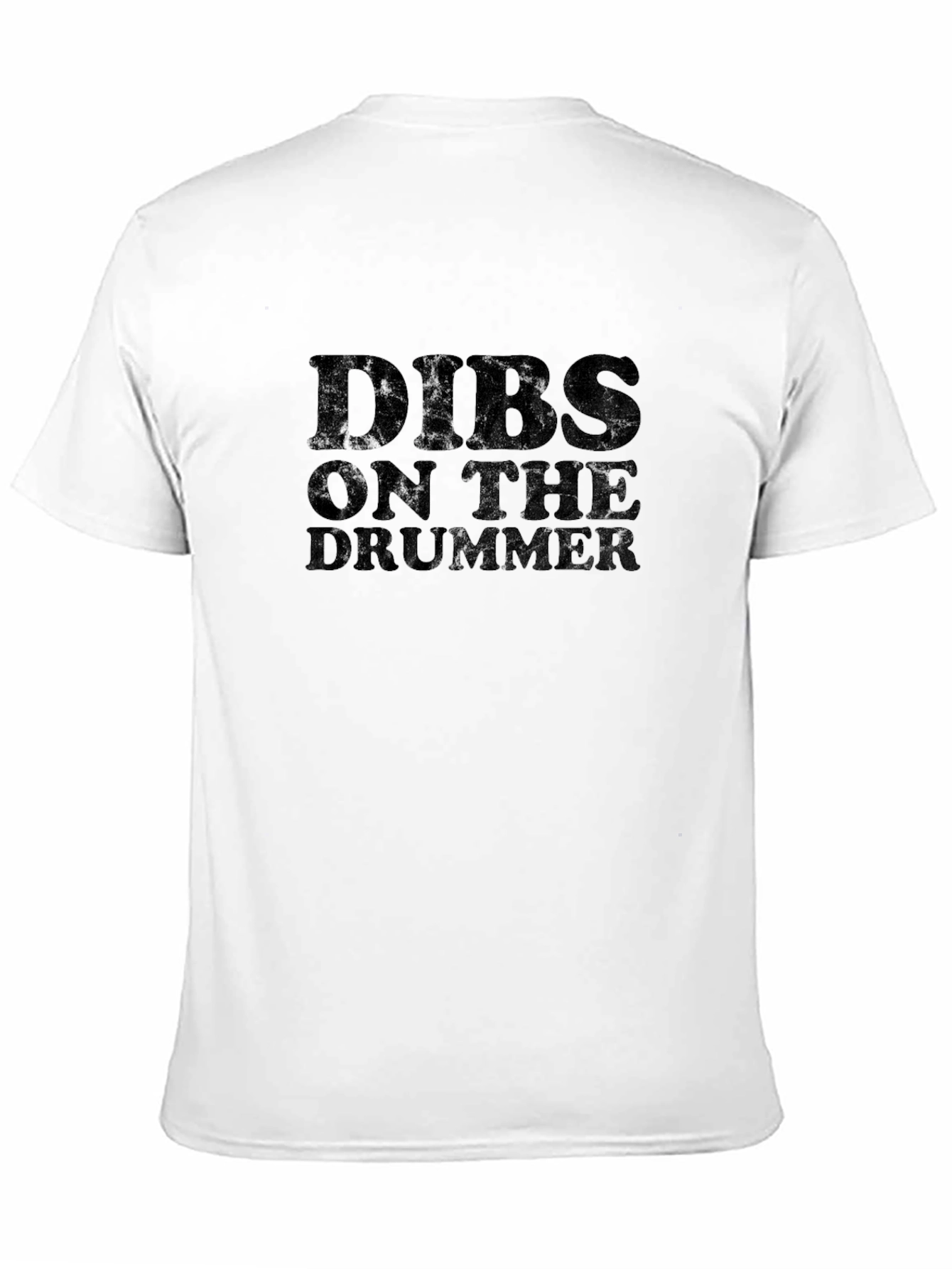 Camiseta Negra Dibs On The Drummer para Hombre
