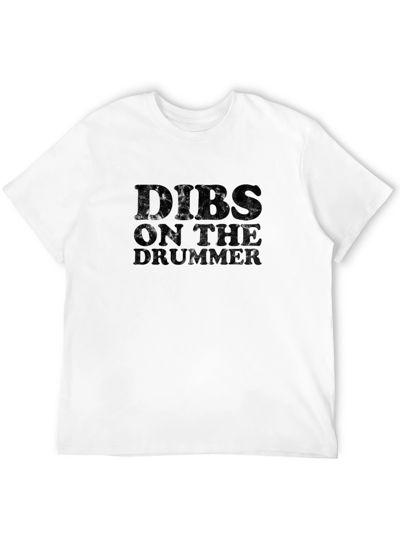 Camiseta Negra Dibs On The Drummer para Hombre