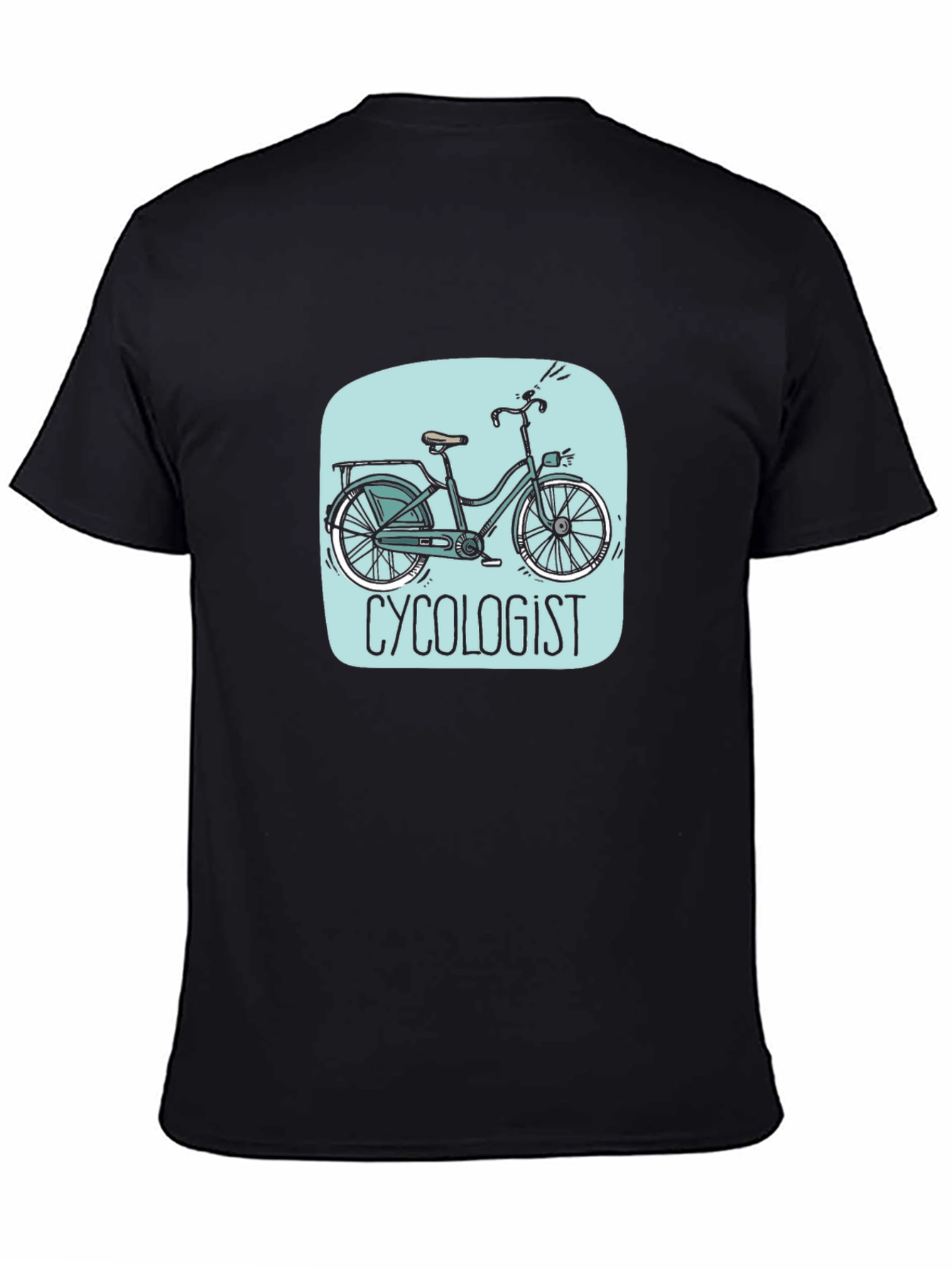 Camiseta Negra Ciclogista Diseño Original
