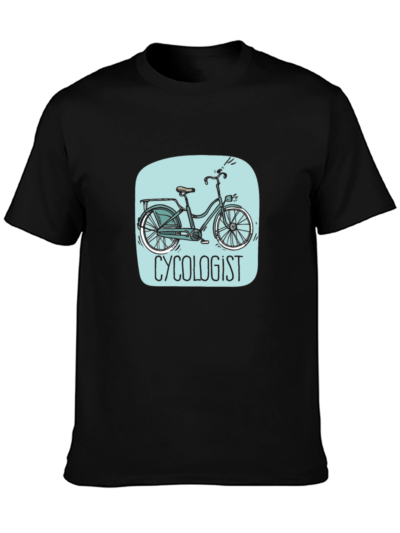 Camiseta Negra Ciclogista Diseño Original