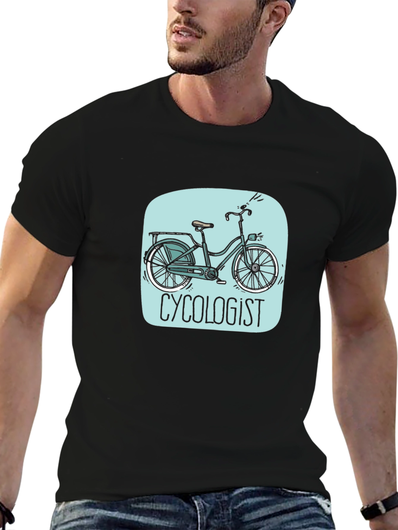 Camiseta Negra Ciclogista Diseño Original