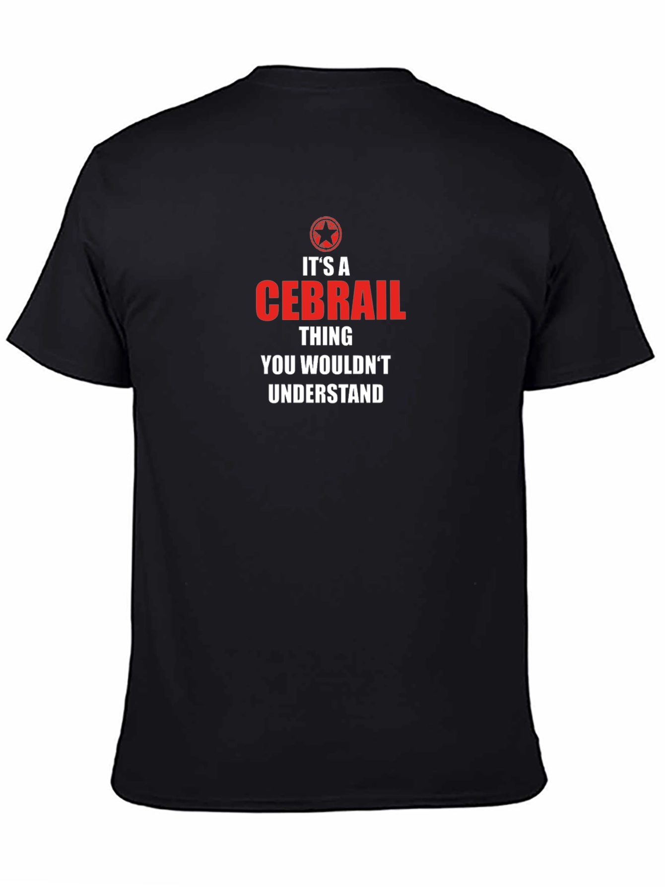 Camiseta Negra con Diseño Cebrail