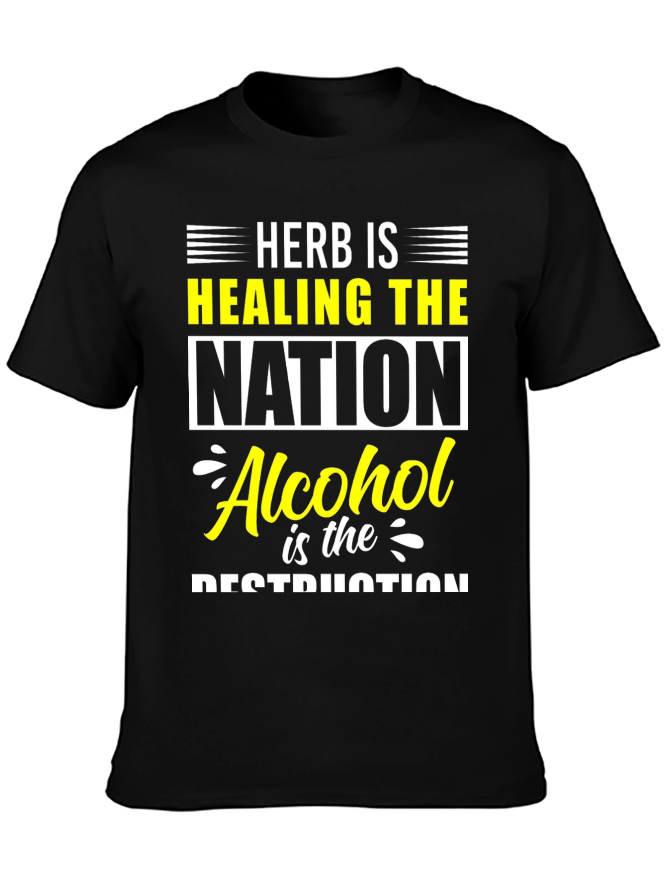 Camiseta Hombre Herb is Healing the Nation - Negra