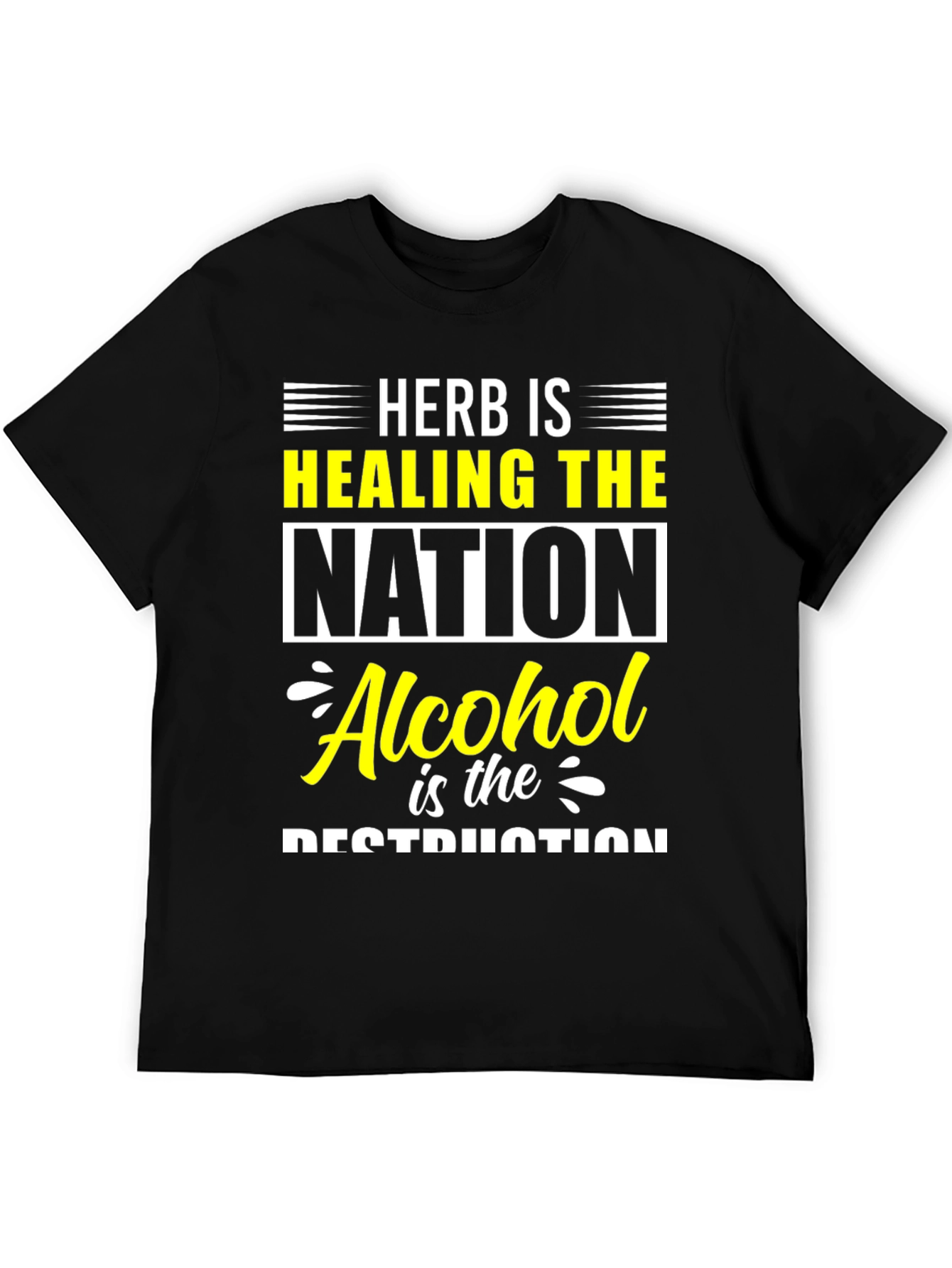 Camiseta Hombre Herb is Healing the Nation - Negra