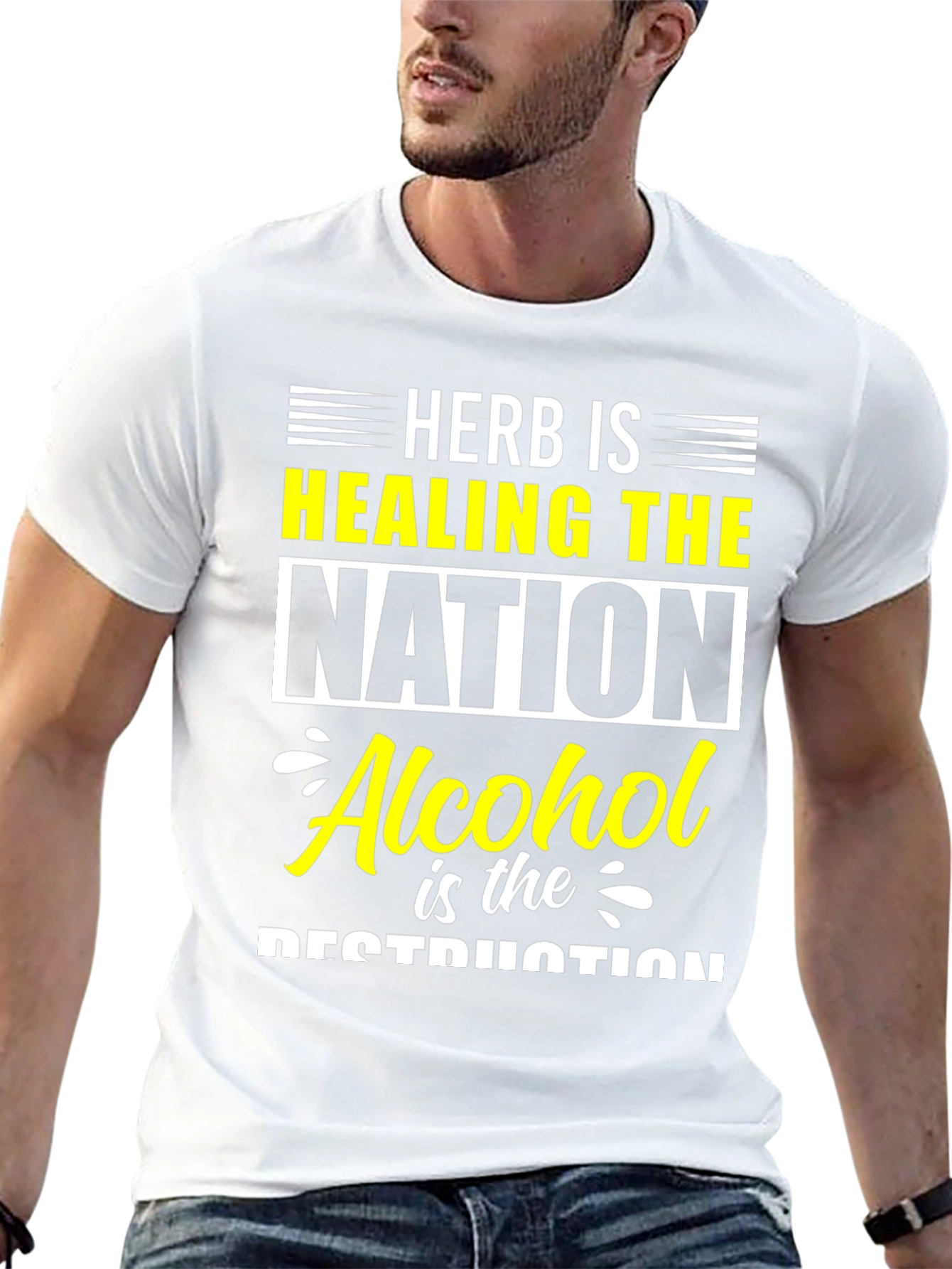Camiseta Hombre Herb is Healing the Nation - Negra