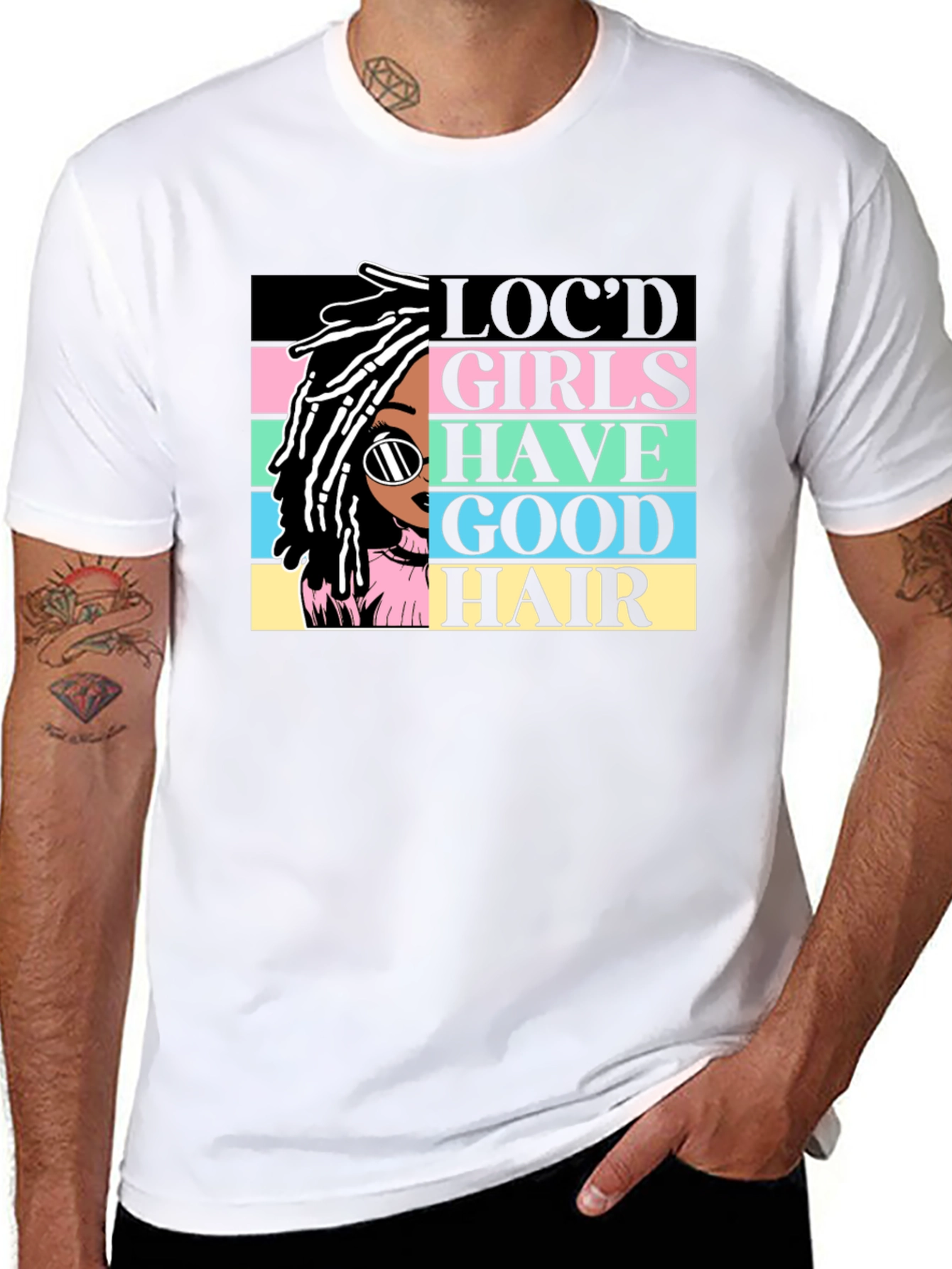 Camiseta Negra - Chica Locd Good Hair