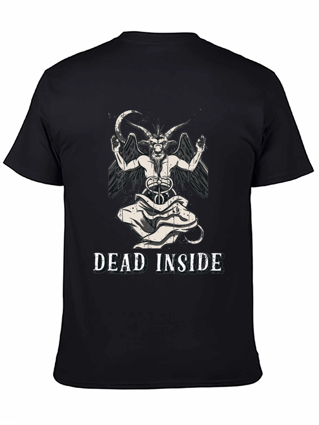 Camiseta Negra Dead Inside Baphomet