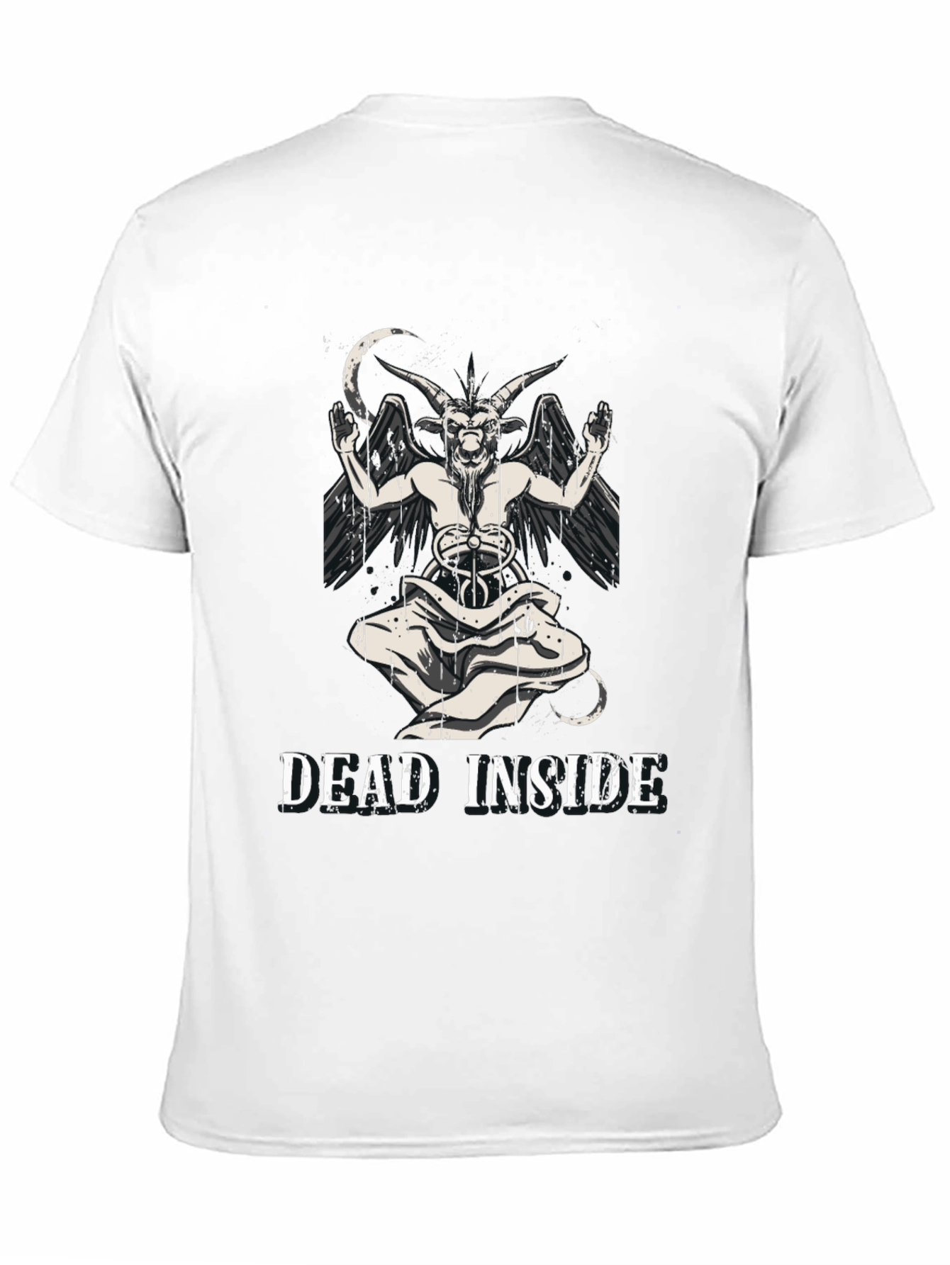 Camiseta Negra Dead Inside Baphomet