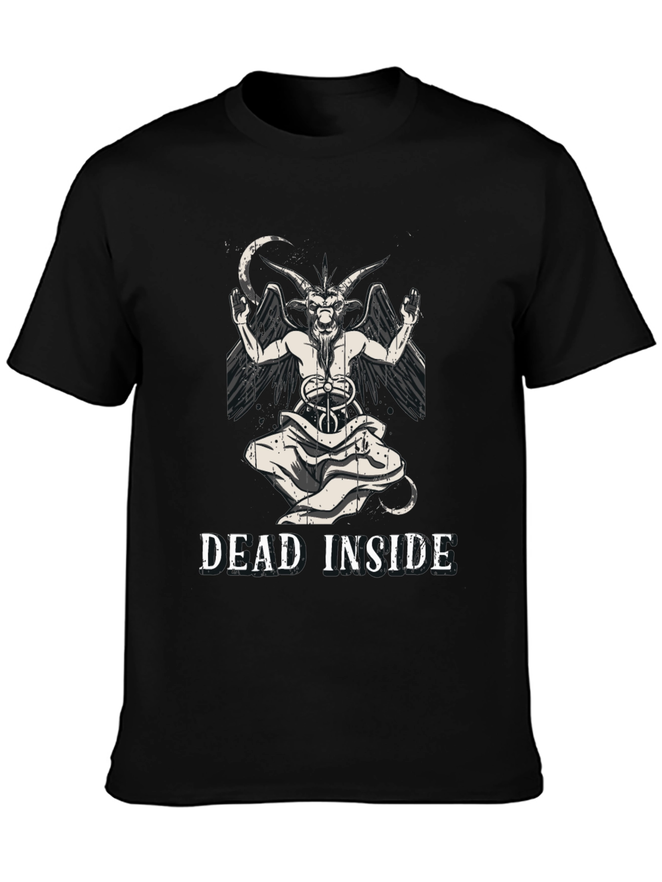 Camiseta Negra Dead Inside Baphomet