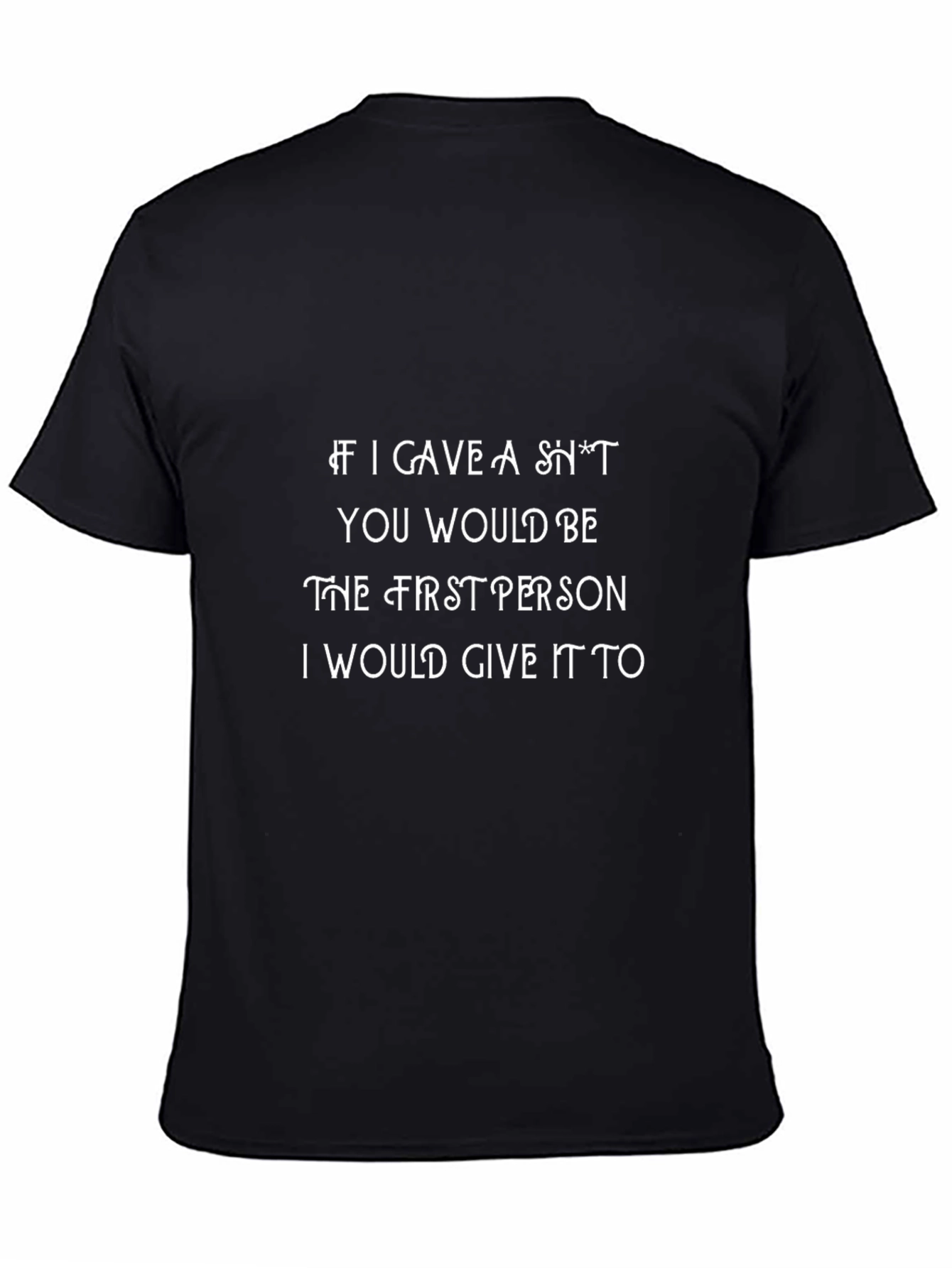 Camiseta Negra con Mensaje Irónico