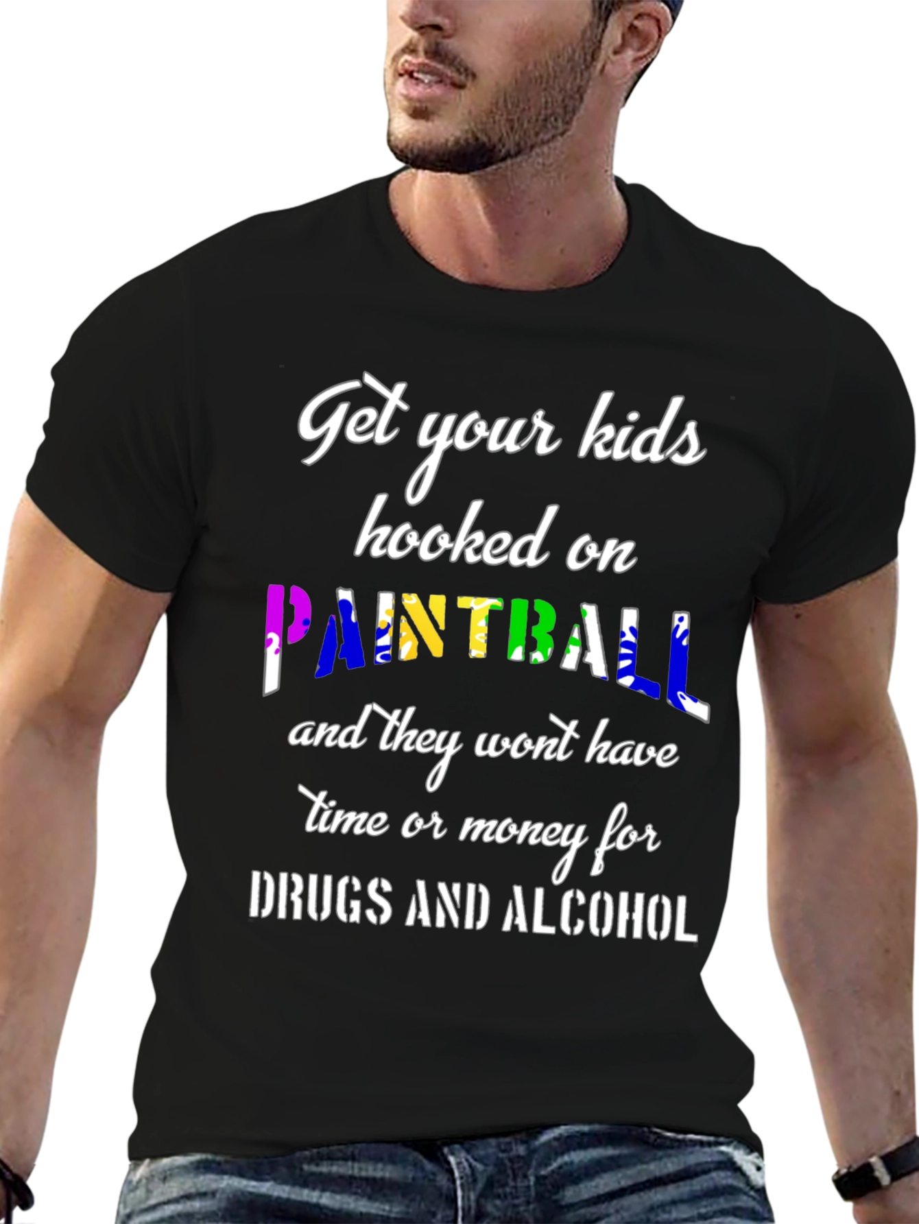 Camiseta Negra: ¡Engancha a tus Hijos al Paintball!