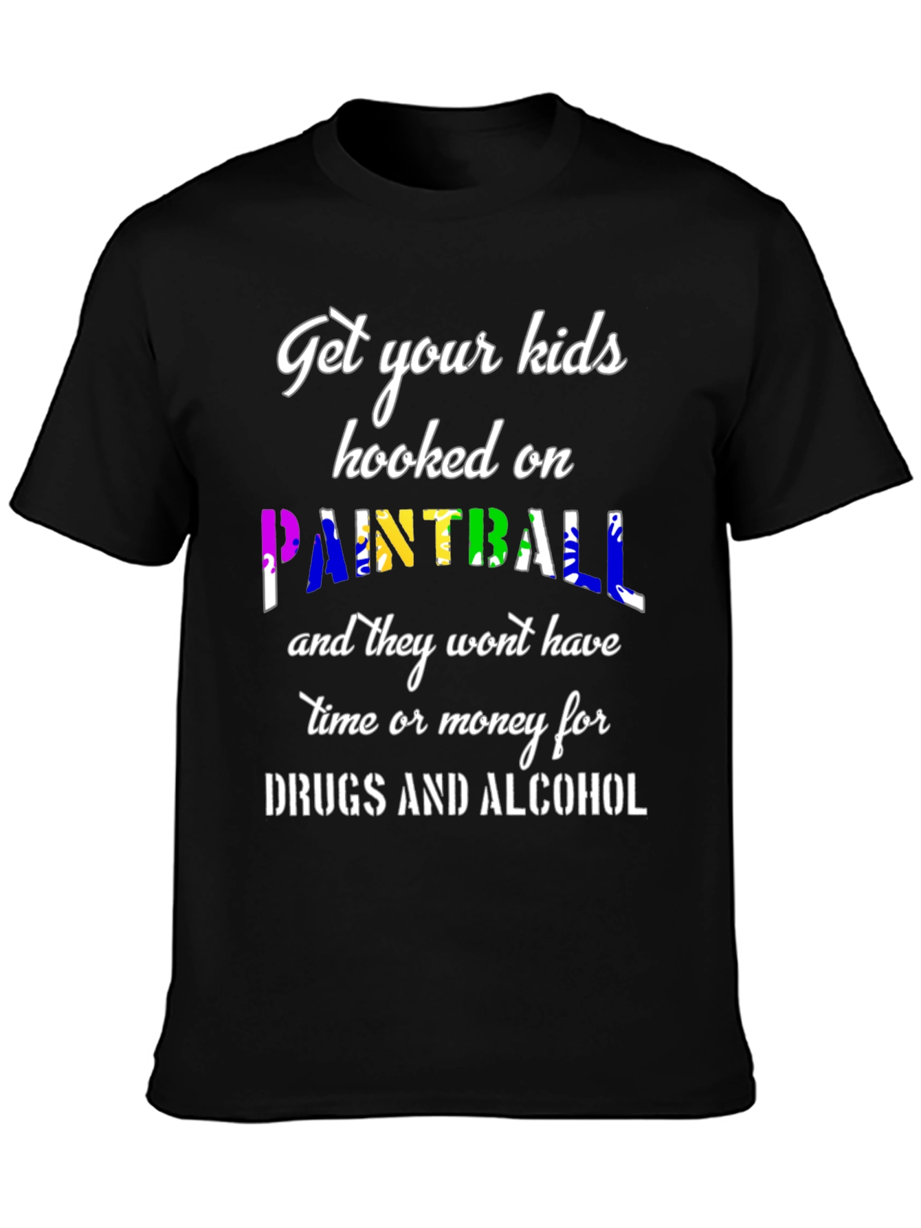Camiseta Negra: ¡Engancha a tus Hijos al Paintball!