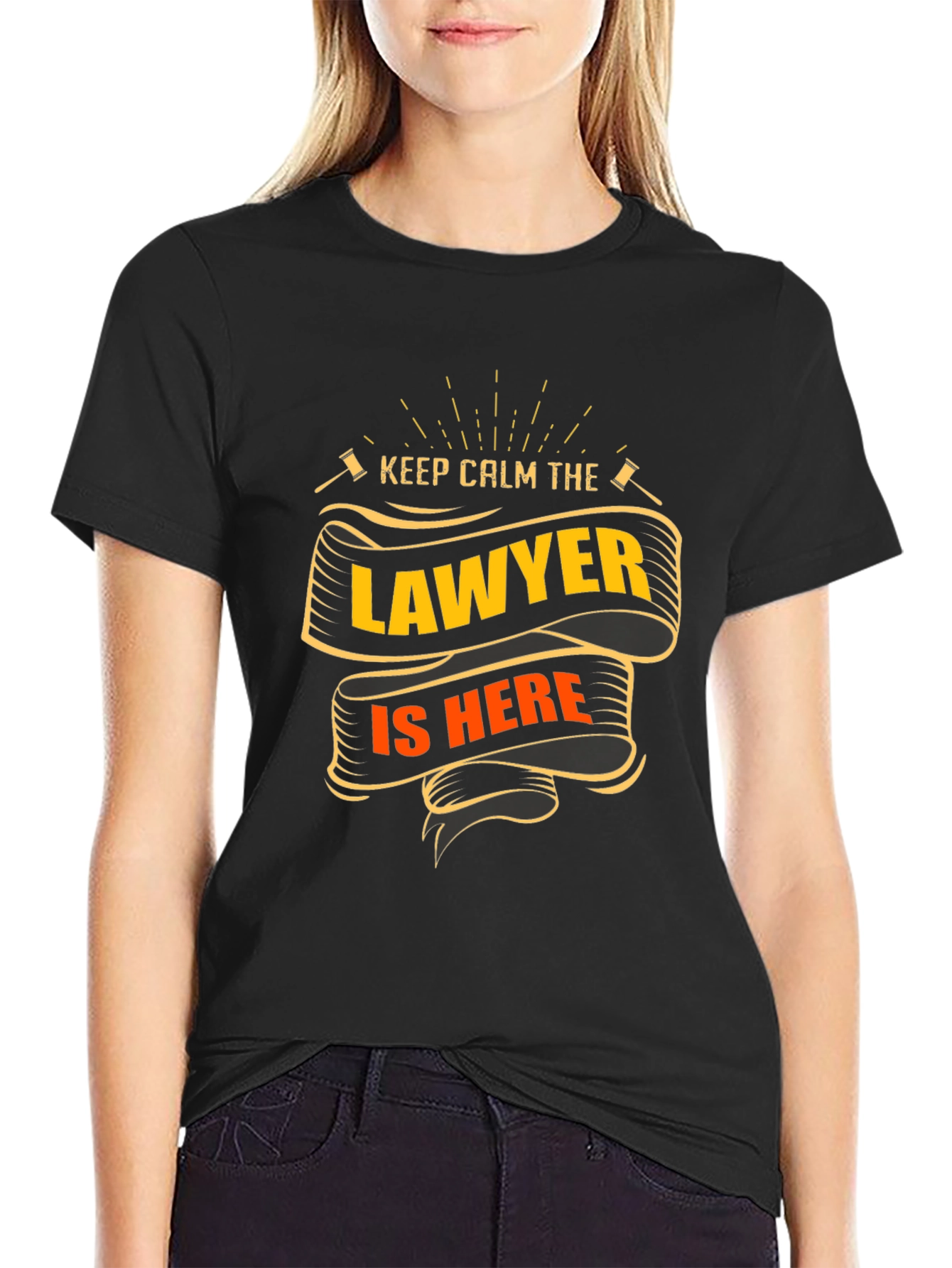 Camiseta Negra Abogado - Mantén la Calma