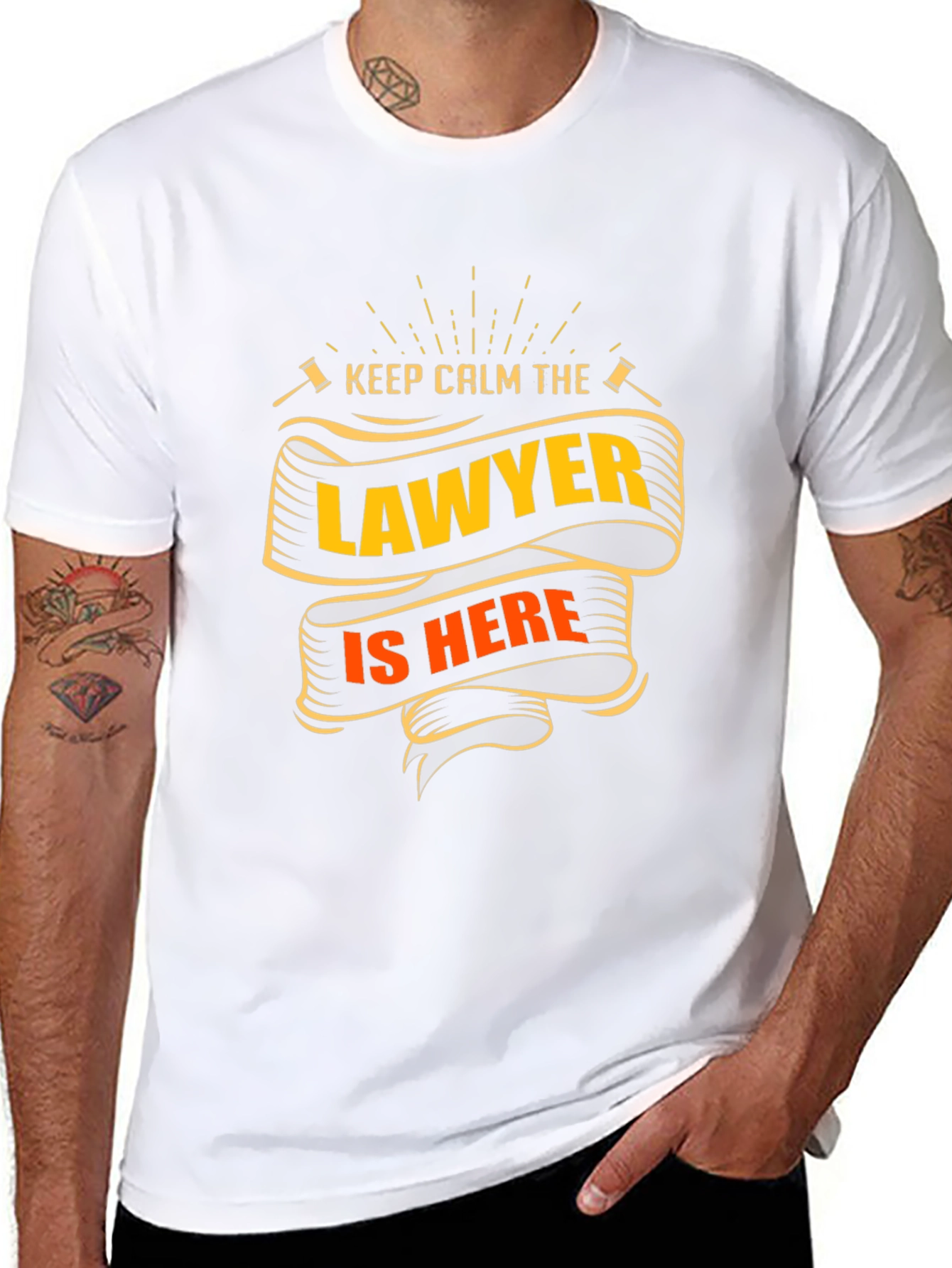 Camiseta Negra Abogado - Mantén la Calma