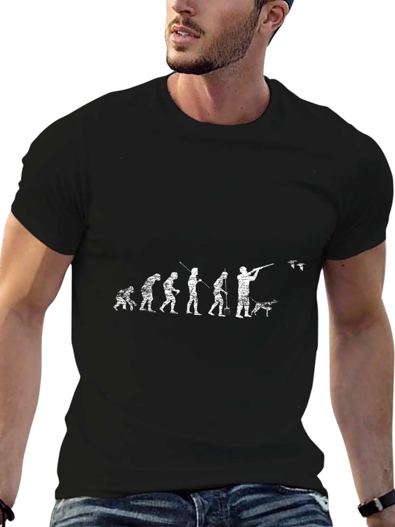 Camiseta Negra Evolución del Cazador