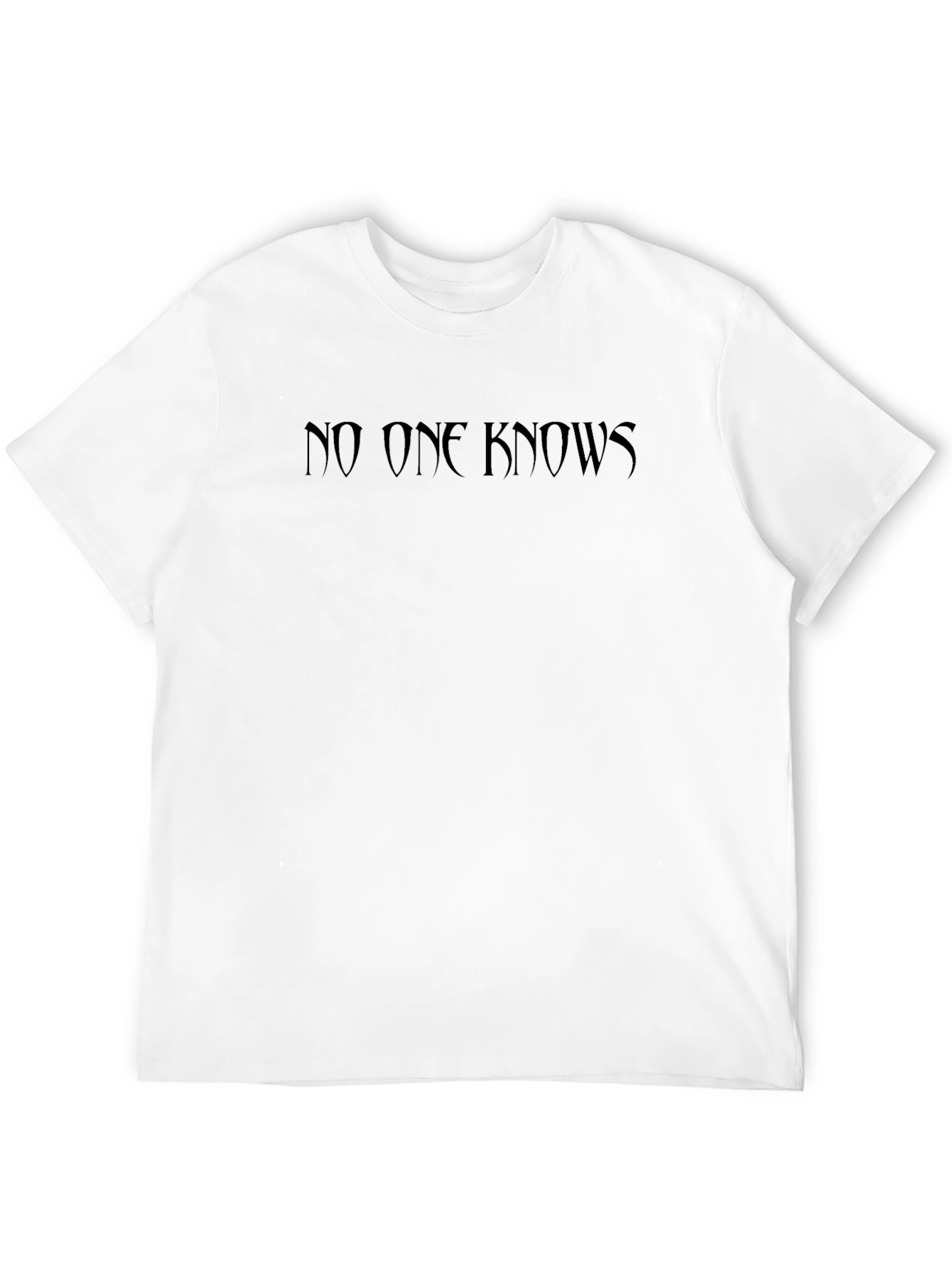 Camiseta Negra NO ONE KNOWS Estilo Gótico