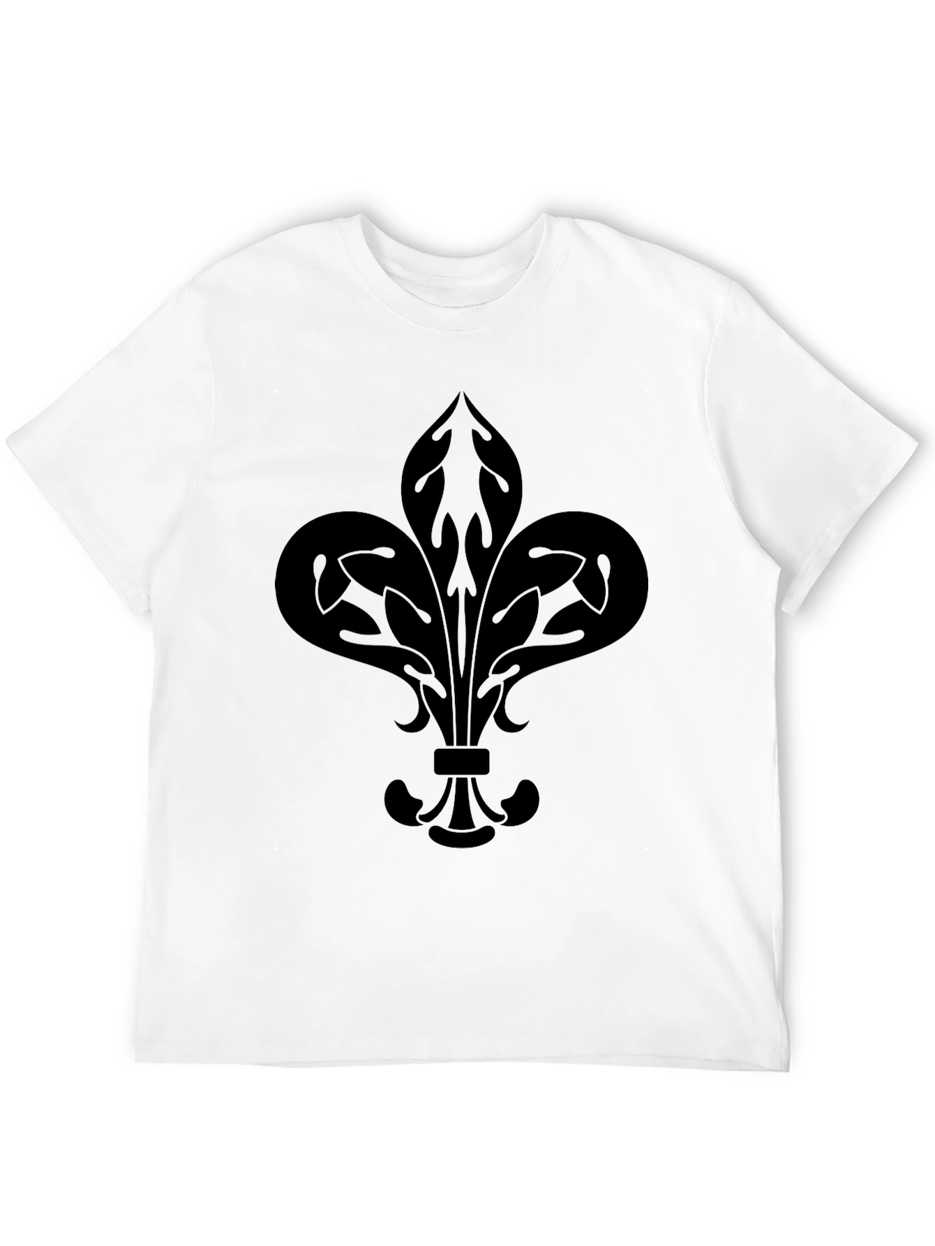 Camiseta Negra Hombre con Diseño Floral