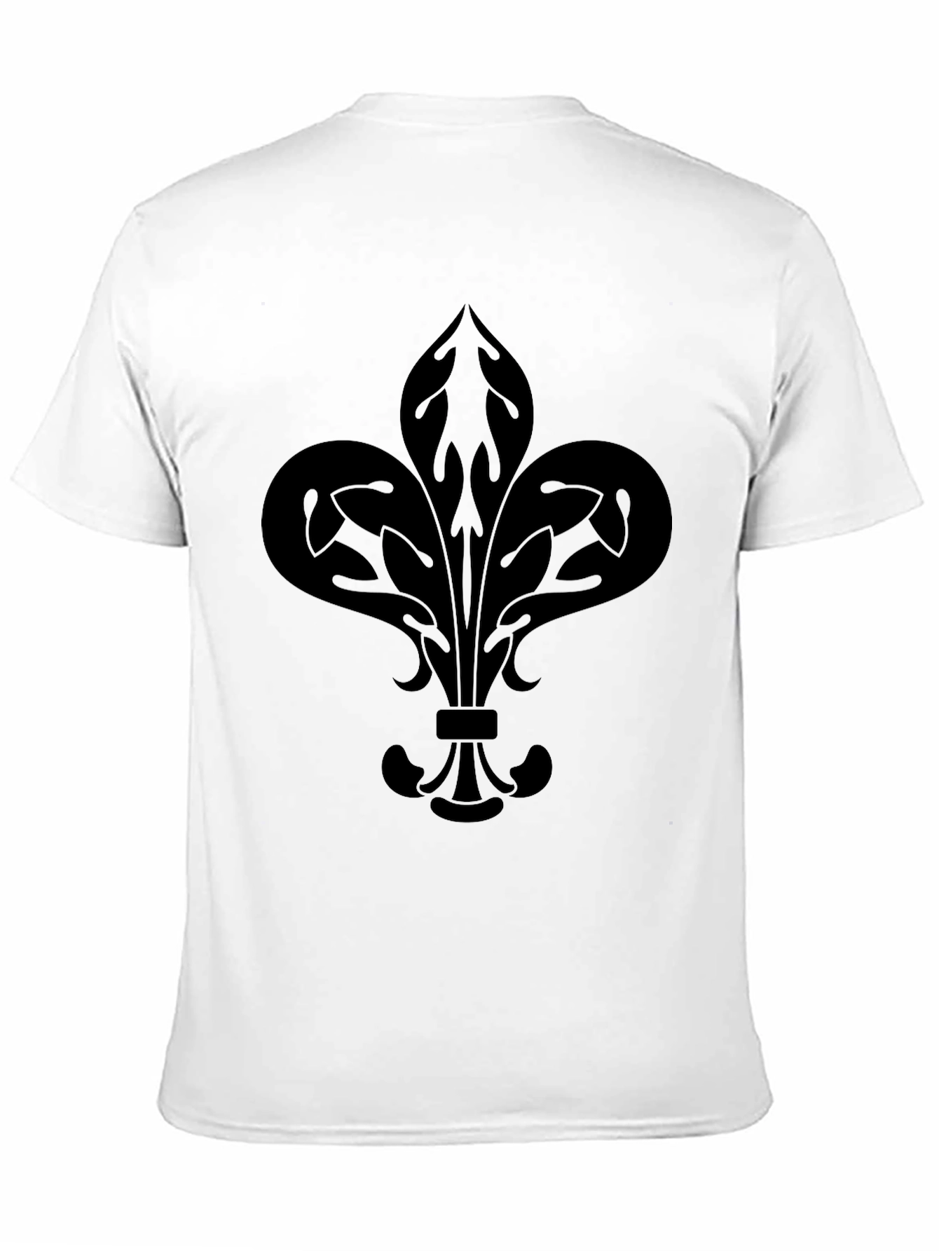 Camiseta Negra Hombre con Diseño Floral