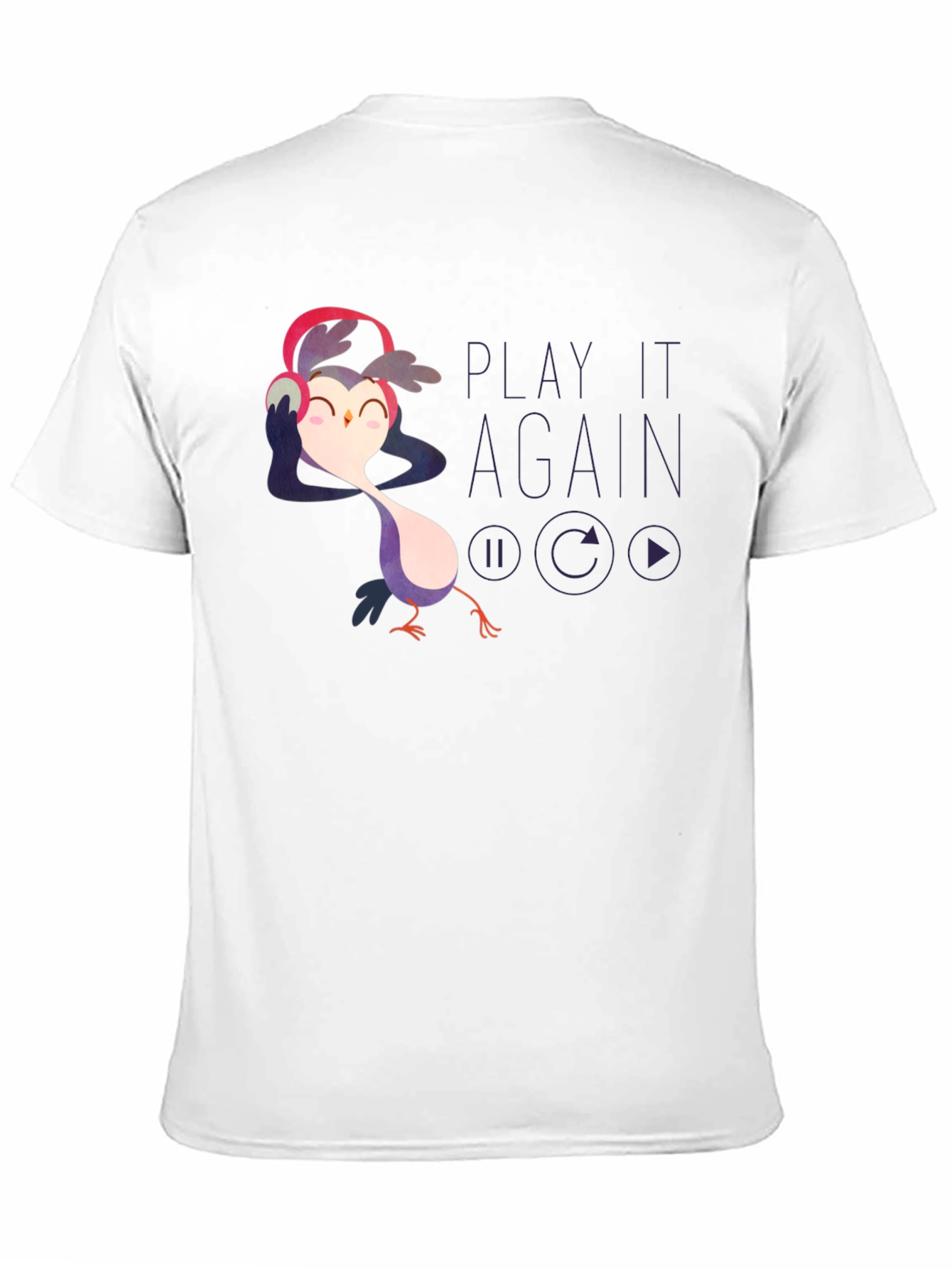 Camiseta Negra con Búho Musical