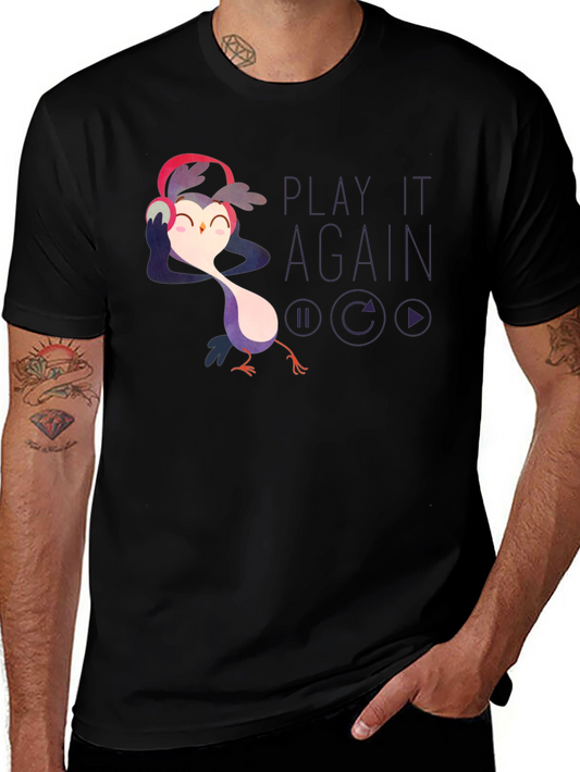 Camiseta Negra con Búho Musical