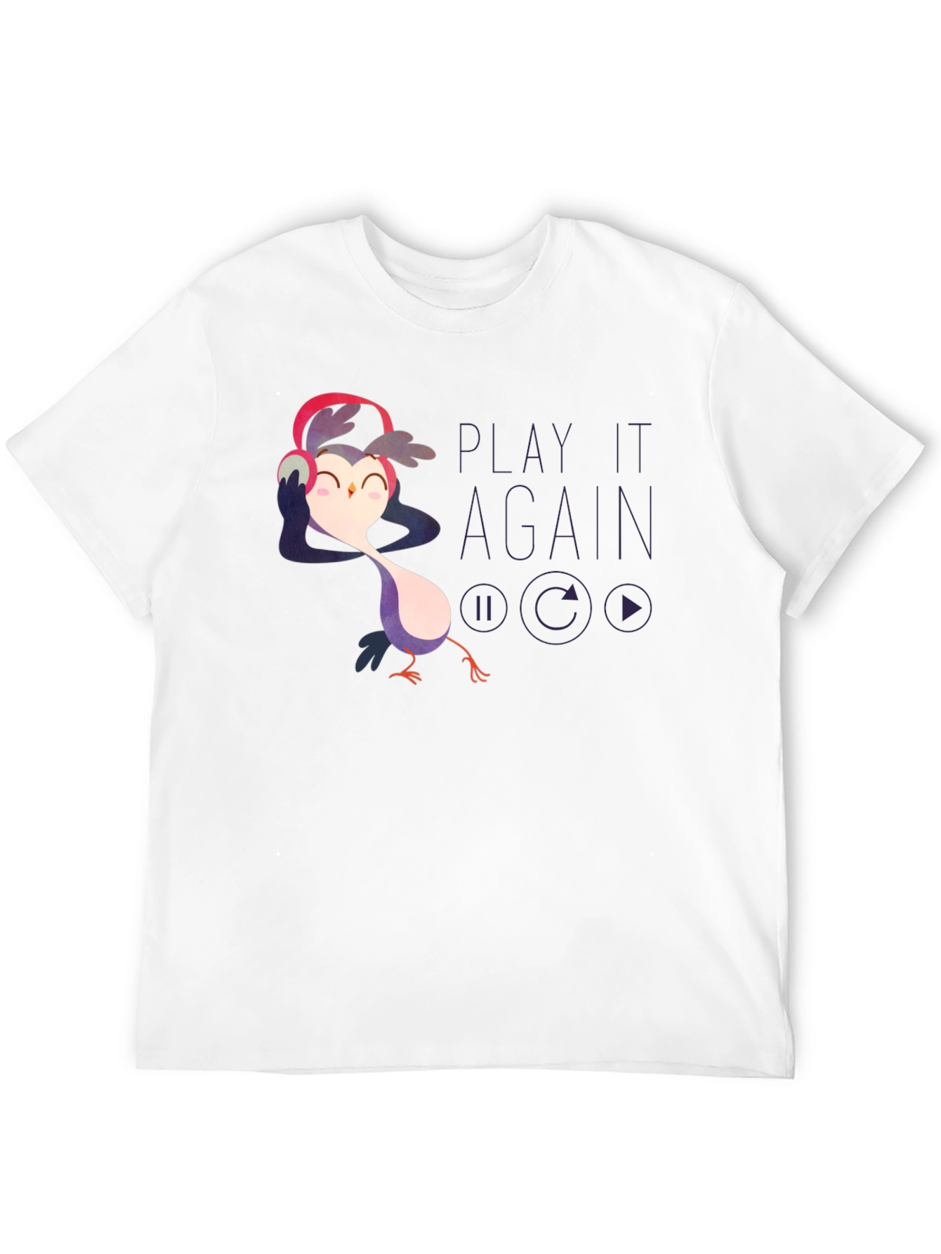 Camiseta Negra con Búho Musical