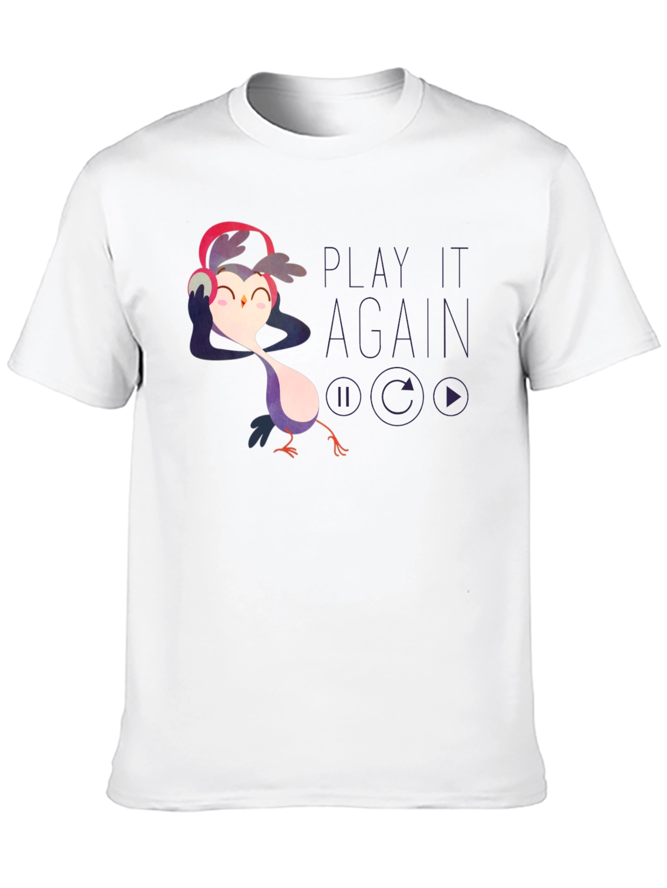 Camiseta Negra con Búho Musical