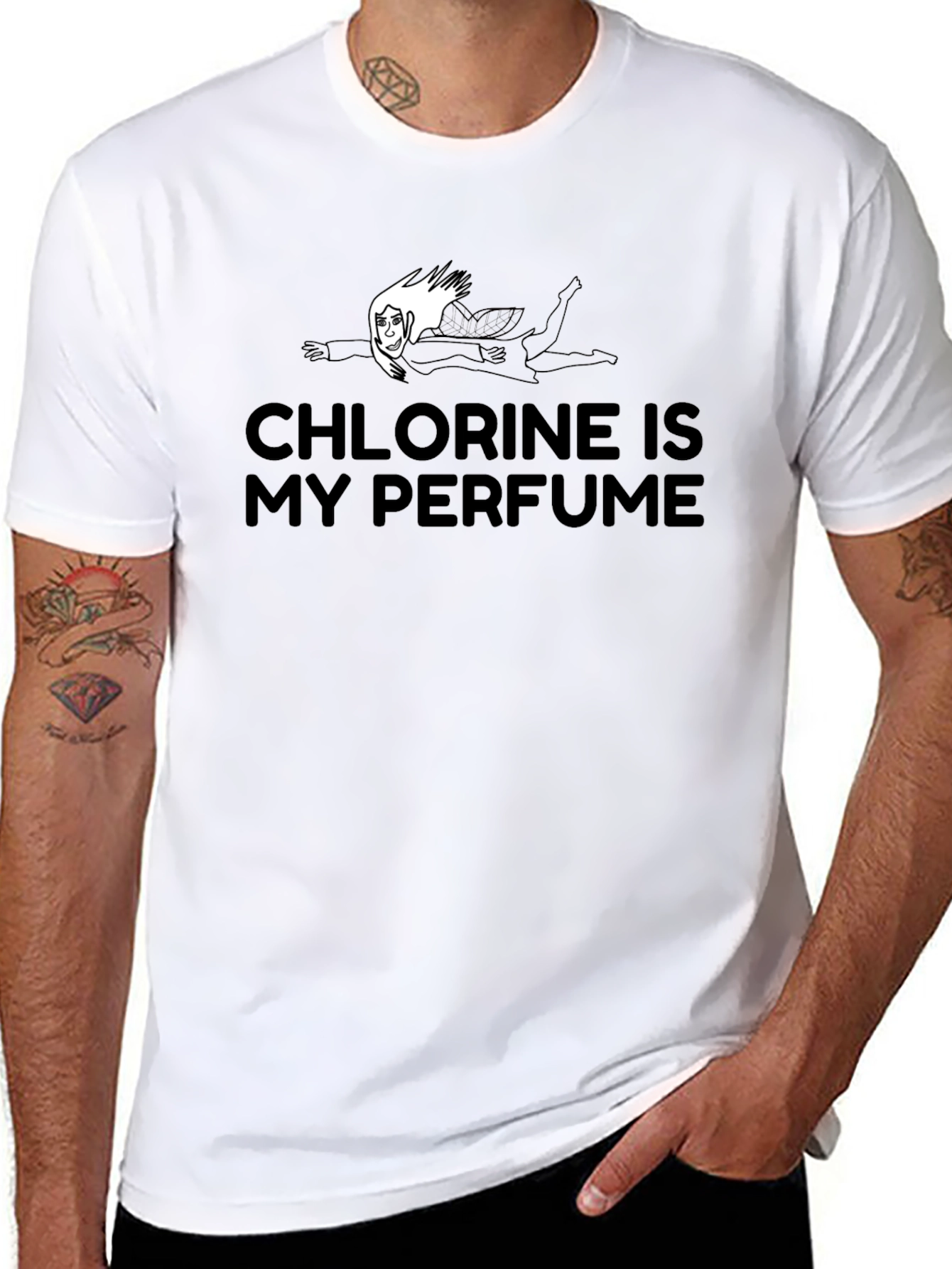Camiseta Negra: Cloro es mi Perfume