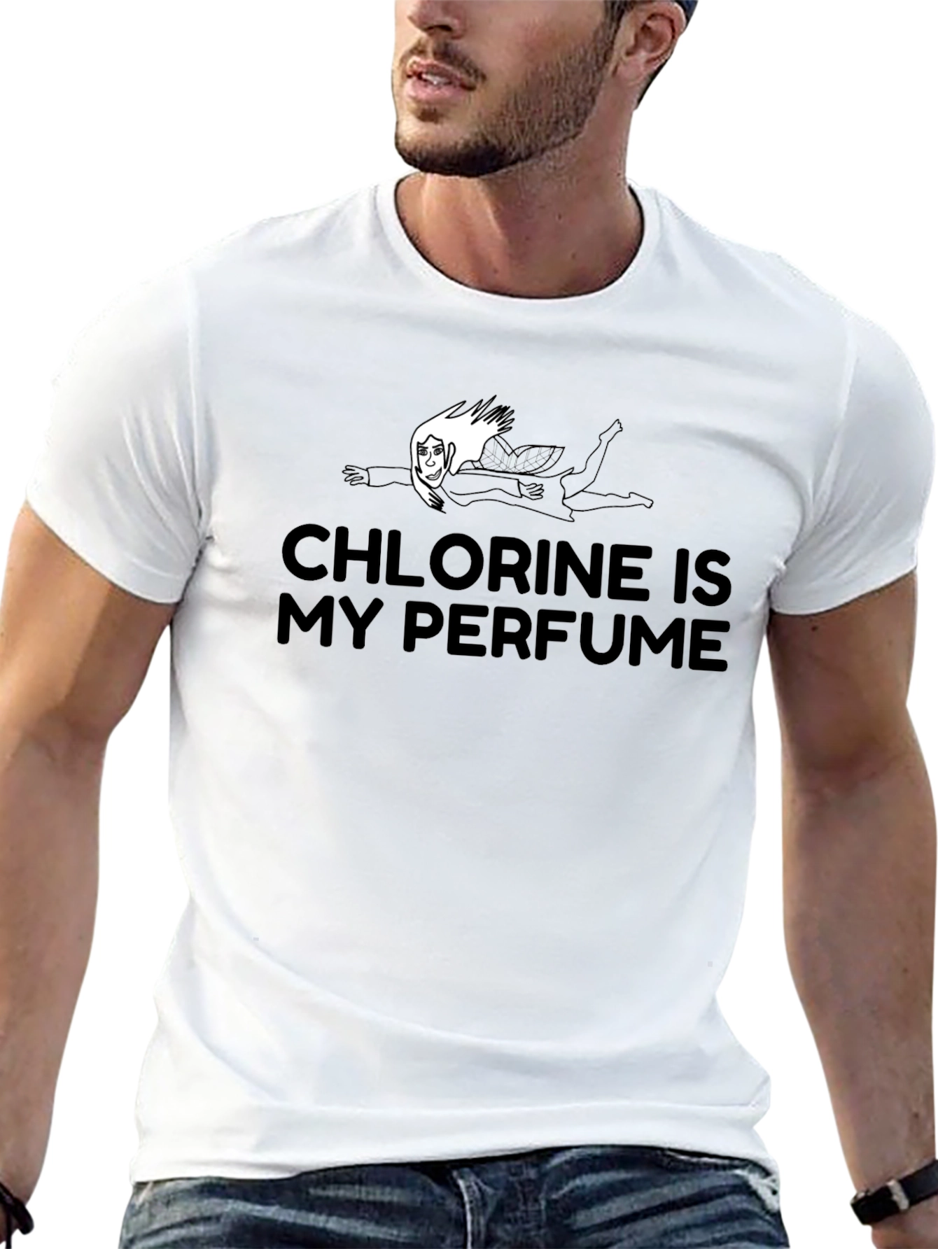 Camiseta Negra: Cloro es mi Perfume