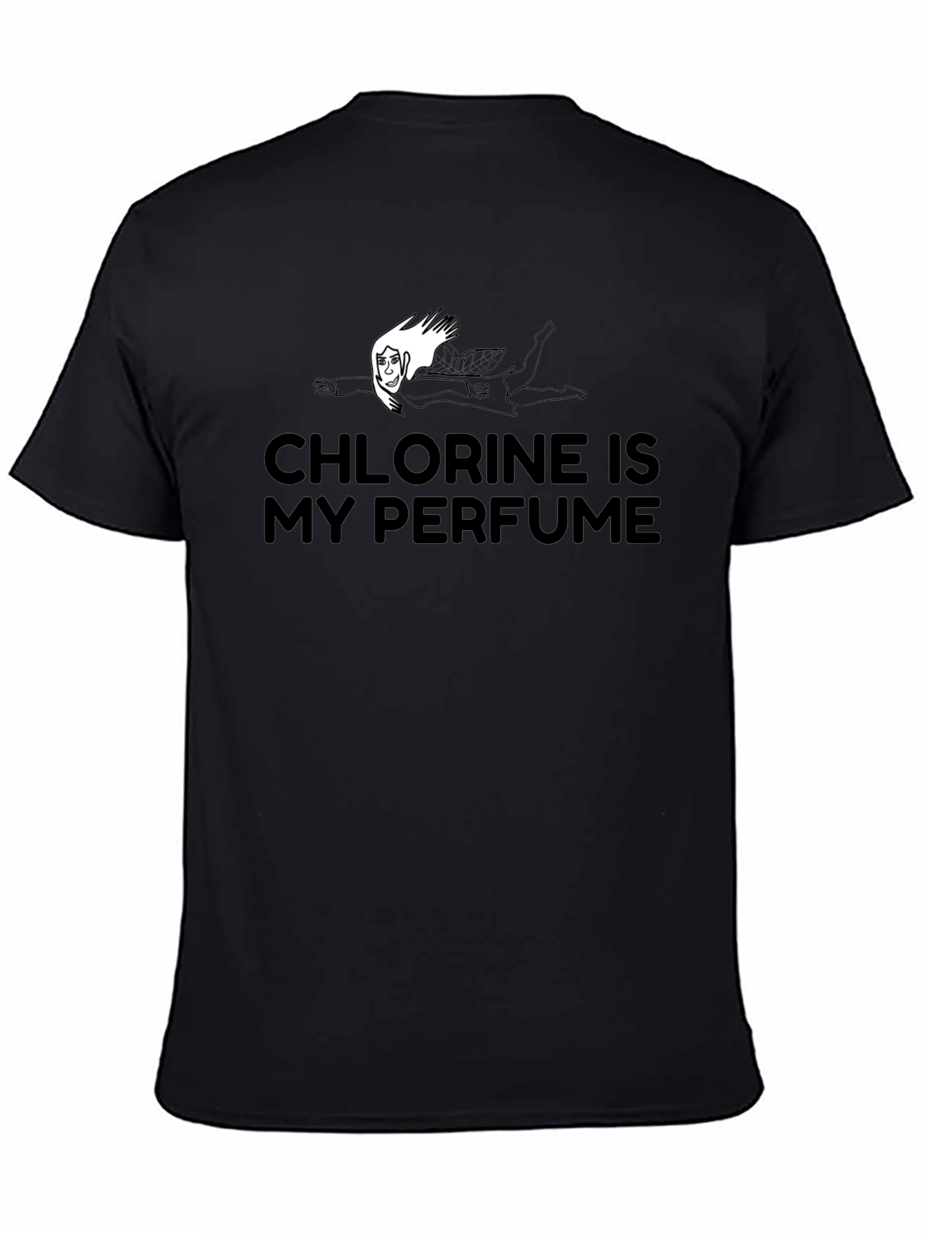 Camiseta Negra: Cloro es mi Perfume