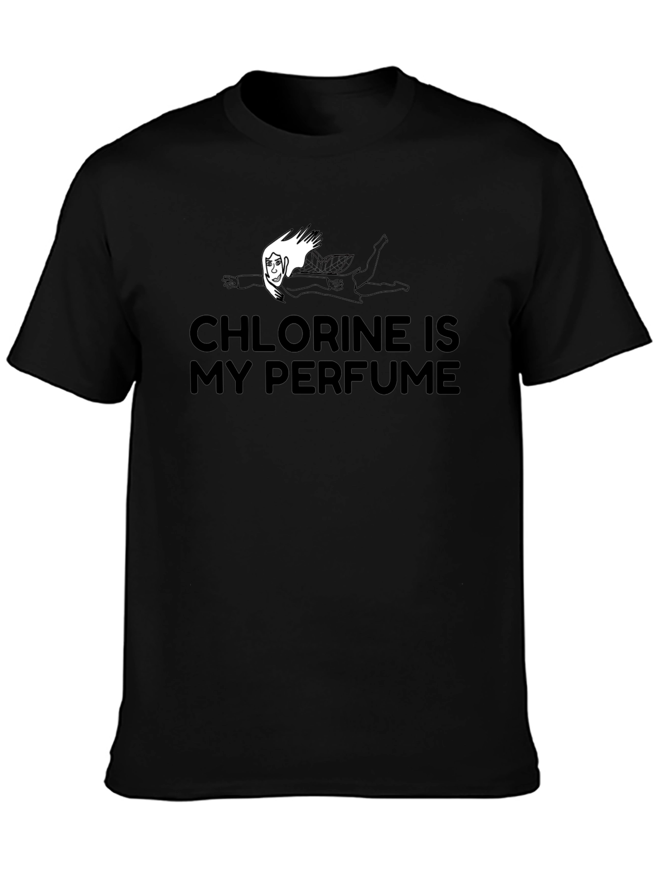 Camiseta Negra: Cloro es mi Perfume