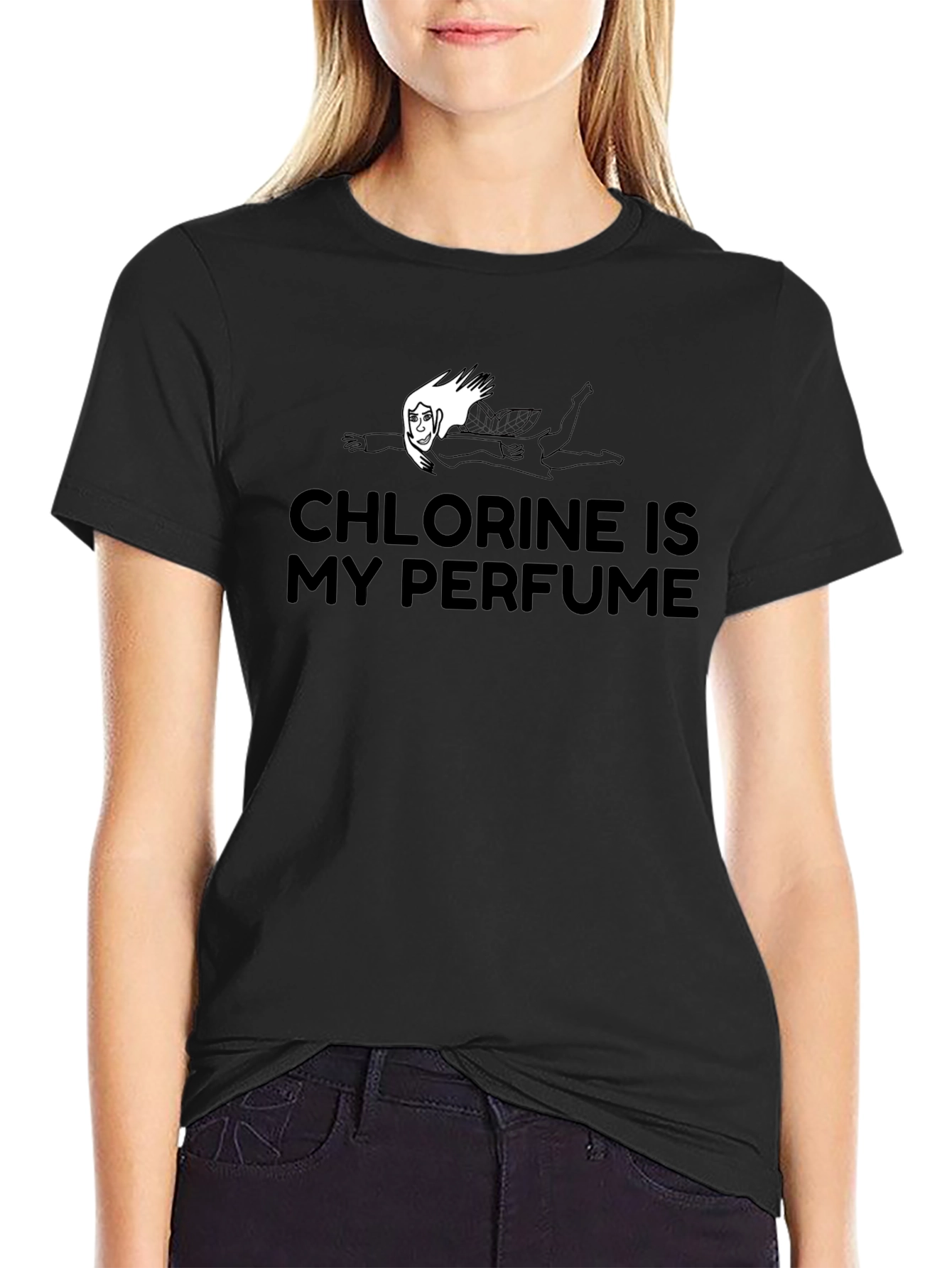 Camiseta Negra: Cloro es mi Perfume