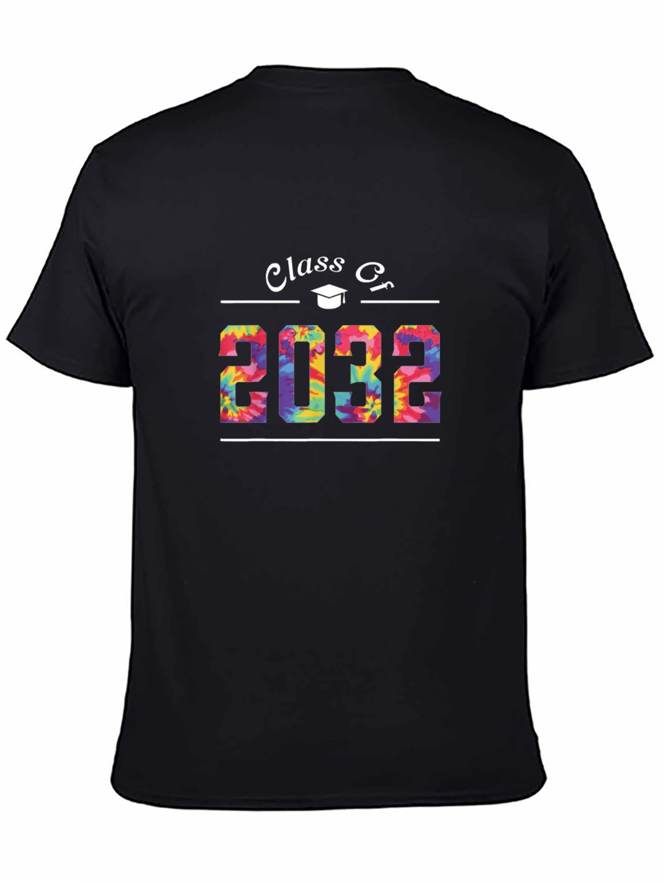 Camiseta Negra Clase de 2032 Diseño Tie-Dye