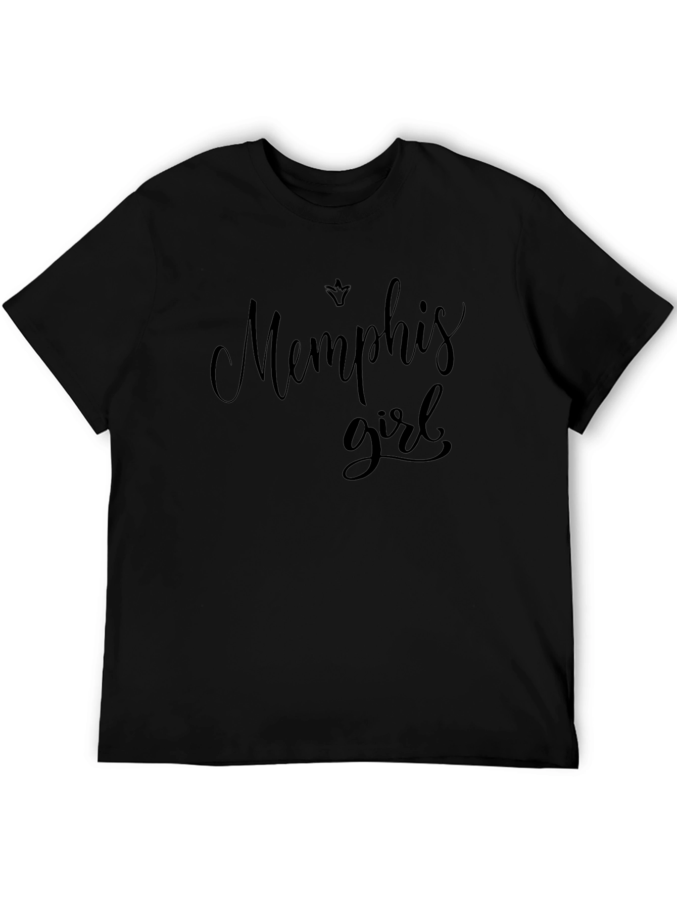 Camiseta Negra Memphis Girl Estilo Casual