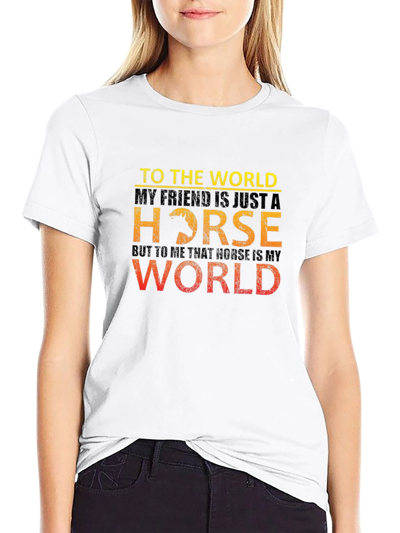 Camiseta Hombre Mi Caballo Mi Mundo