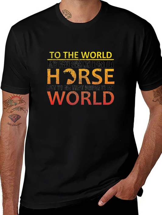 Camiseta Hombre Mi Caballo Mi Mundo
