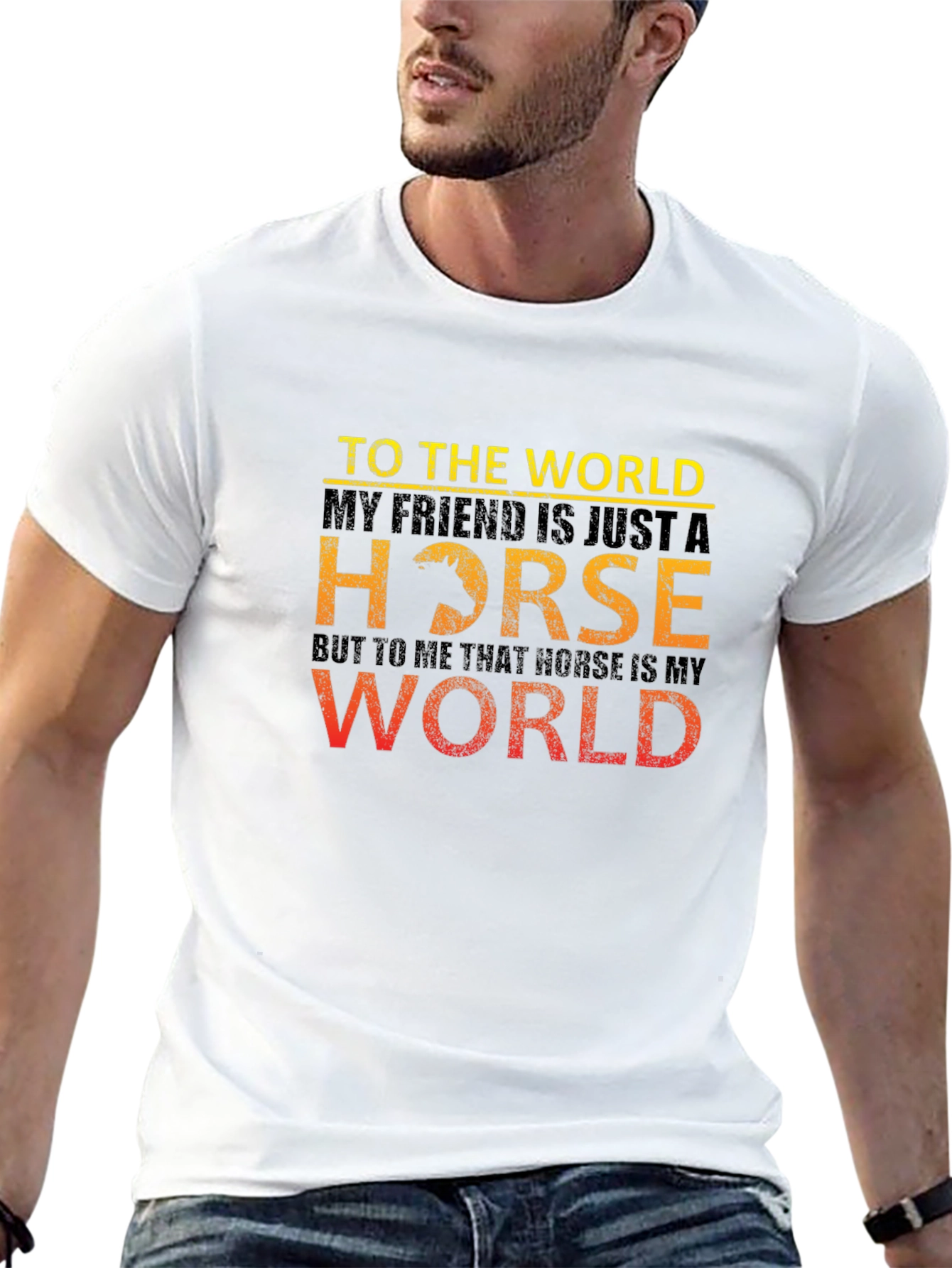 Camiseta Hombre Mi Caballo Mi Mundo