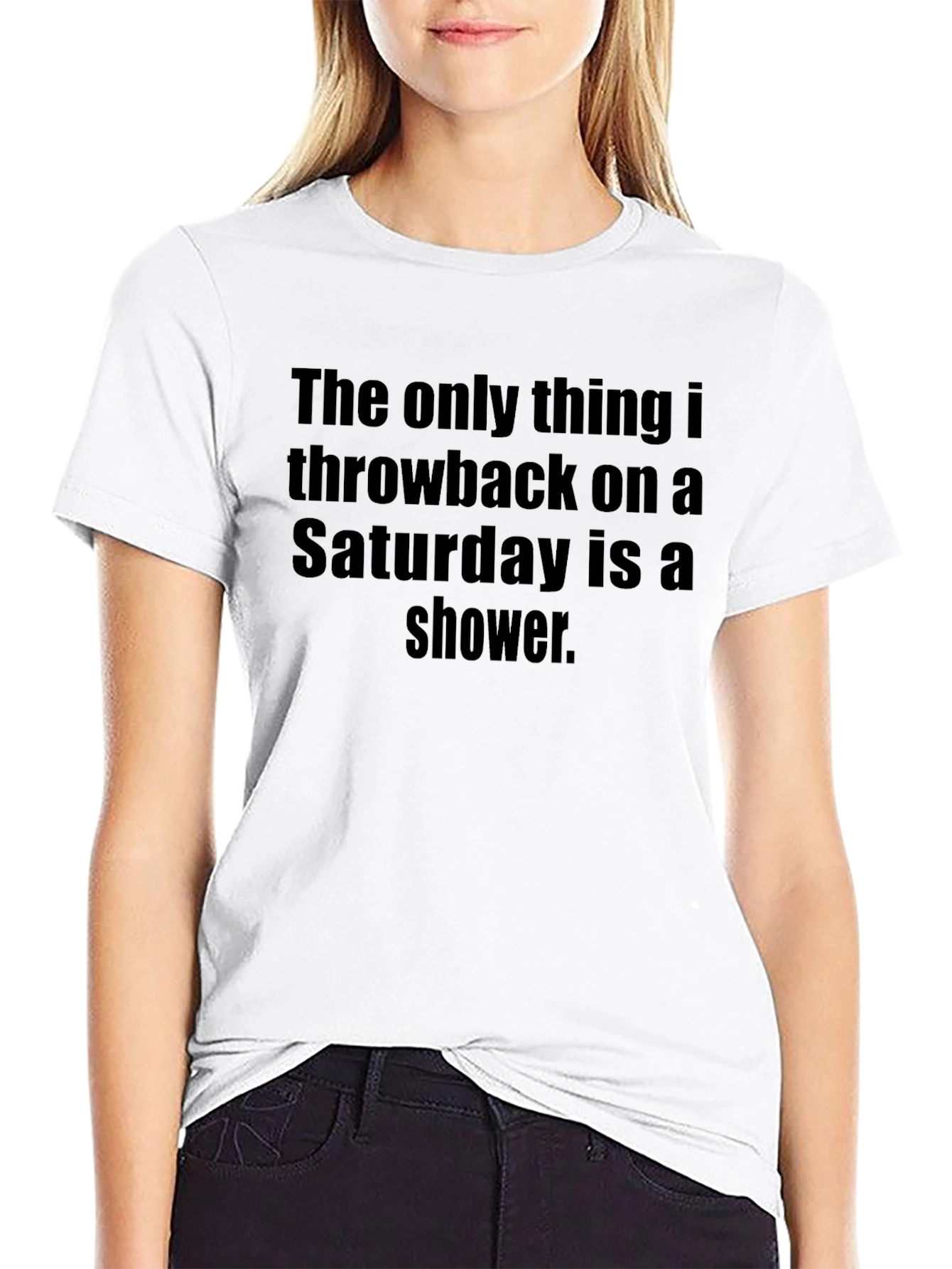 Camiseta Negra Sarcástica: Sábados de Ducha