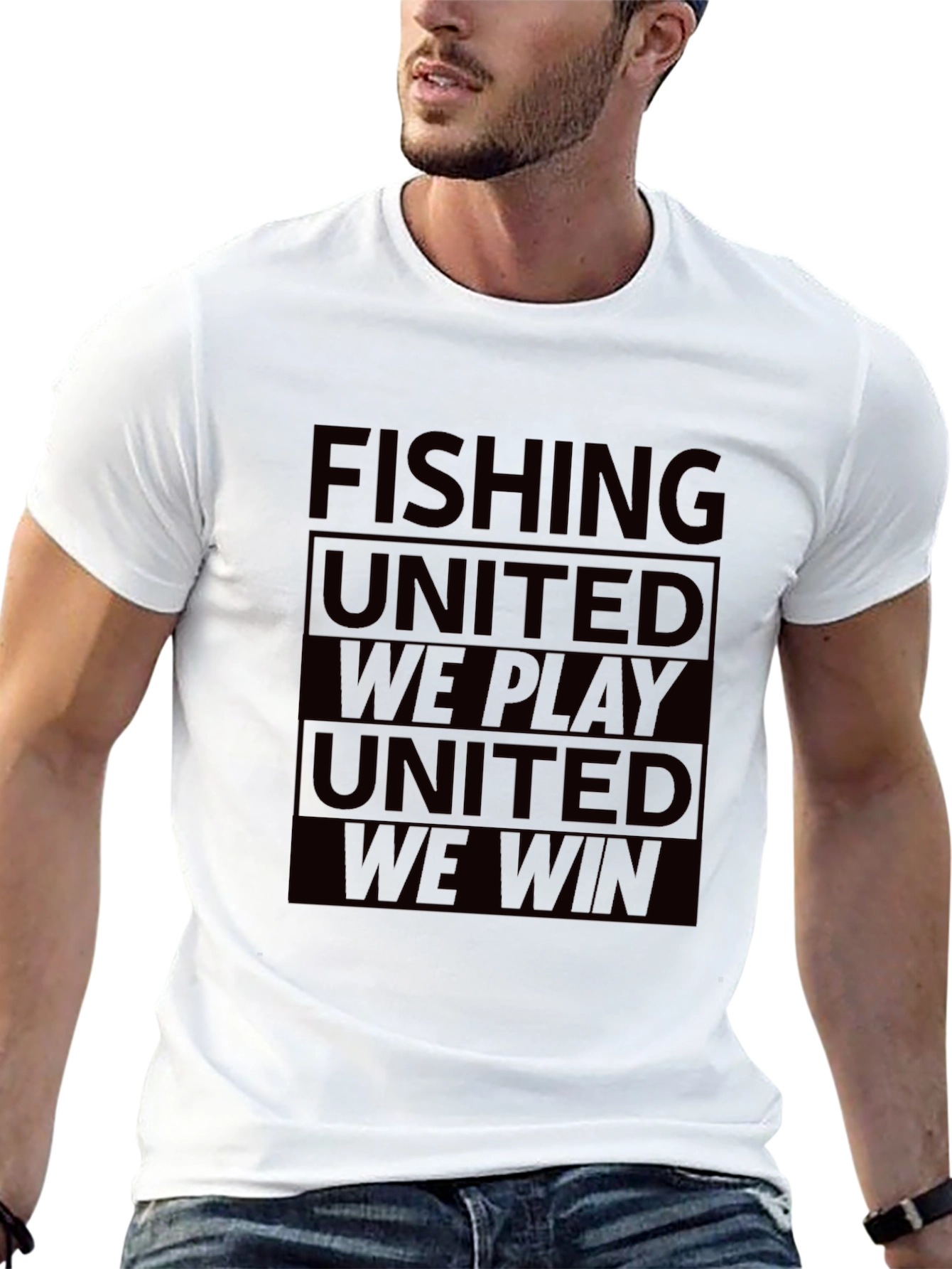 Camiseta Negra: Pesca Unida - Jugamos Ganamos