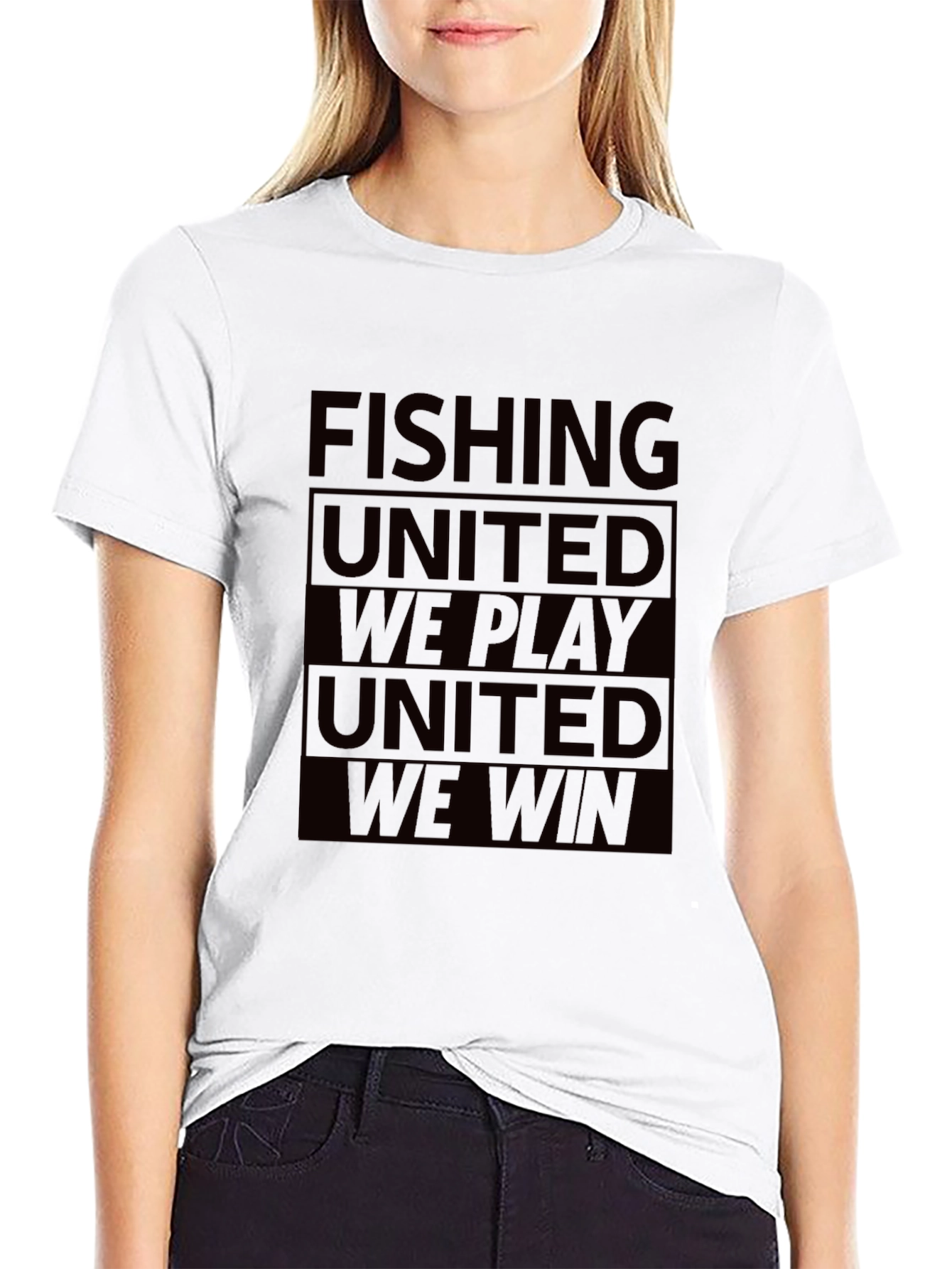 Camiseta Negra: Pesca Unida - Jugamos Ganamos