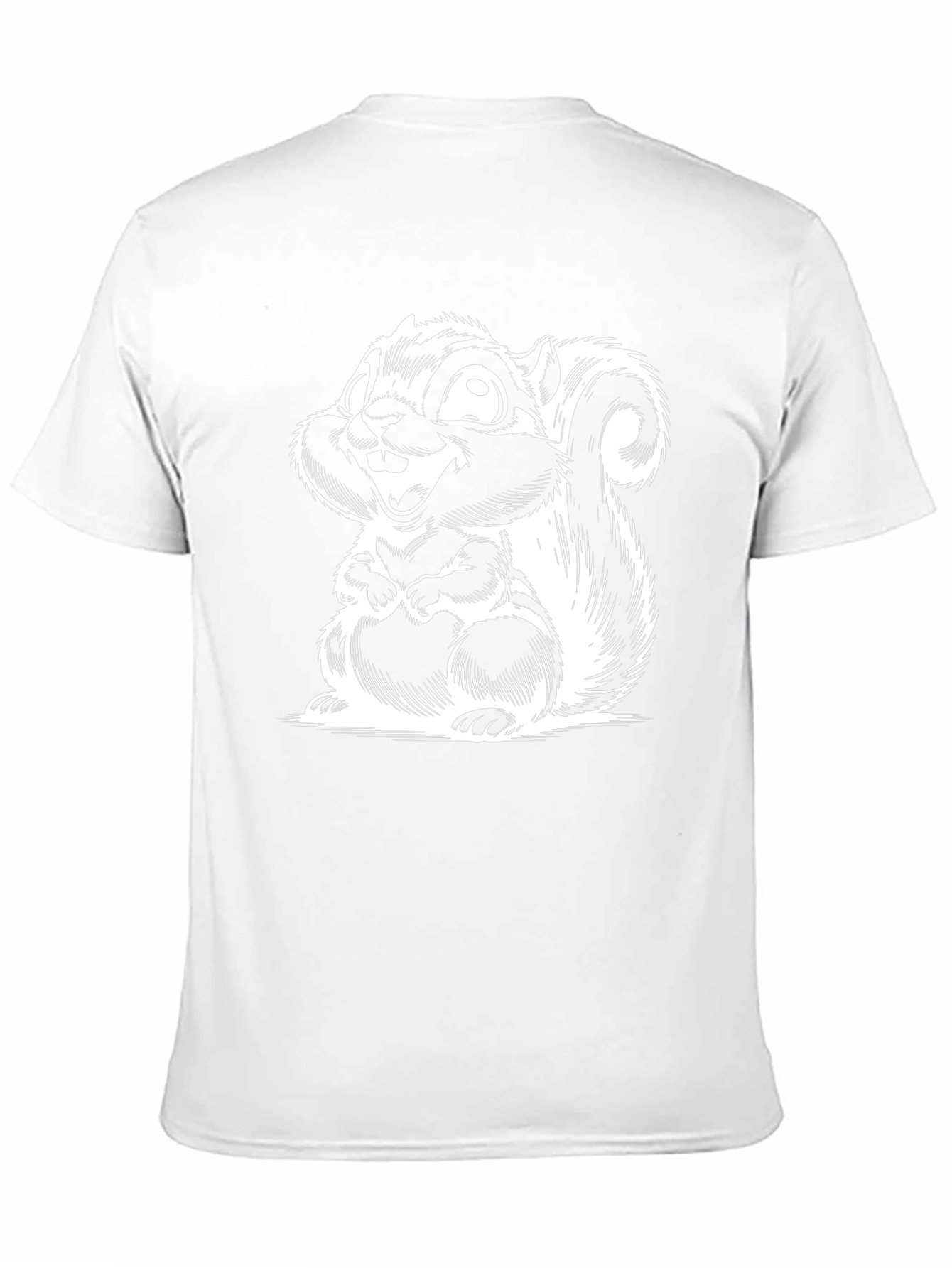 Camiseta Negra con Diseño de Ardilla Animada