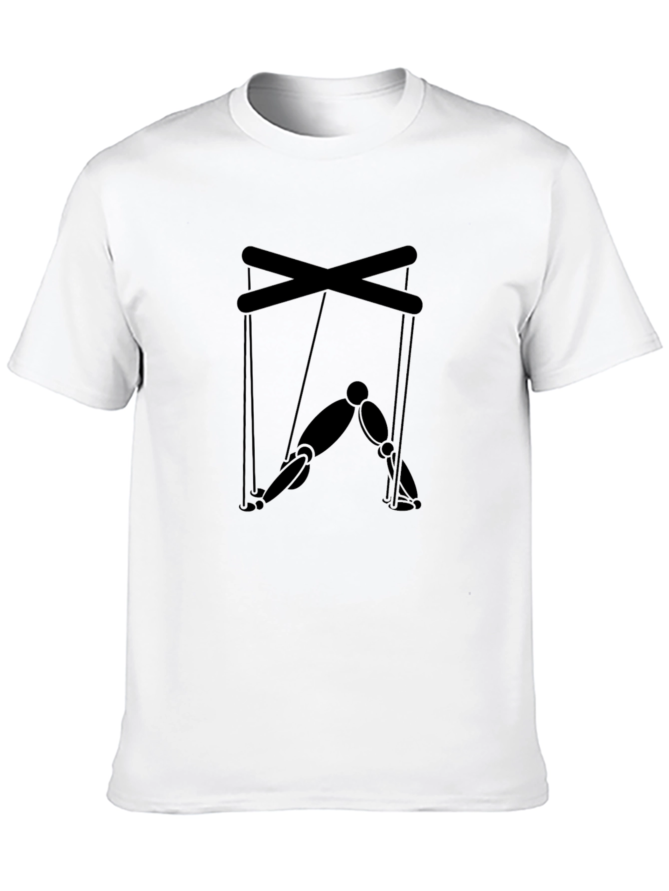 Camiseta Negra con Diseño de Marioneta