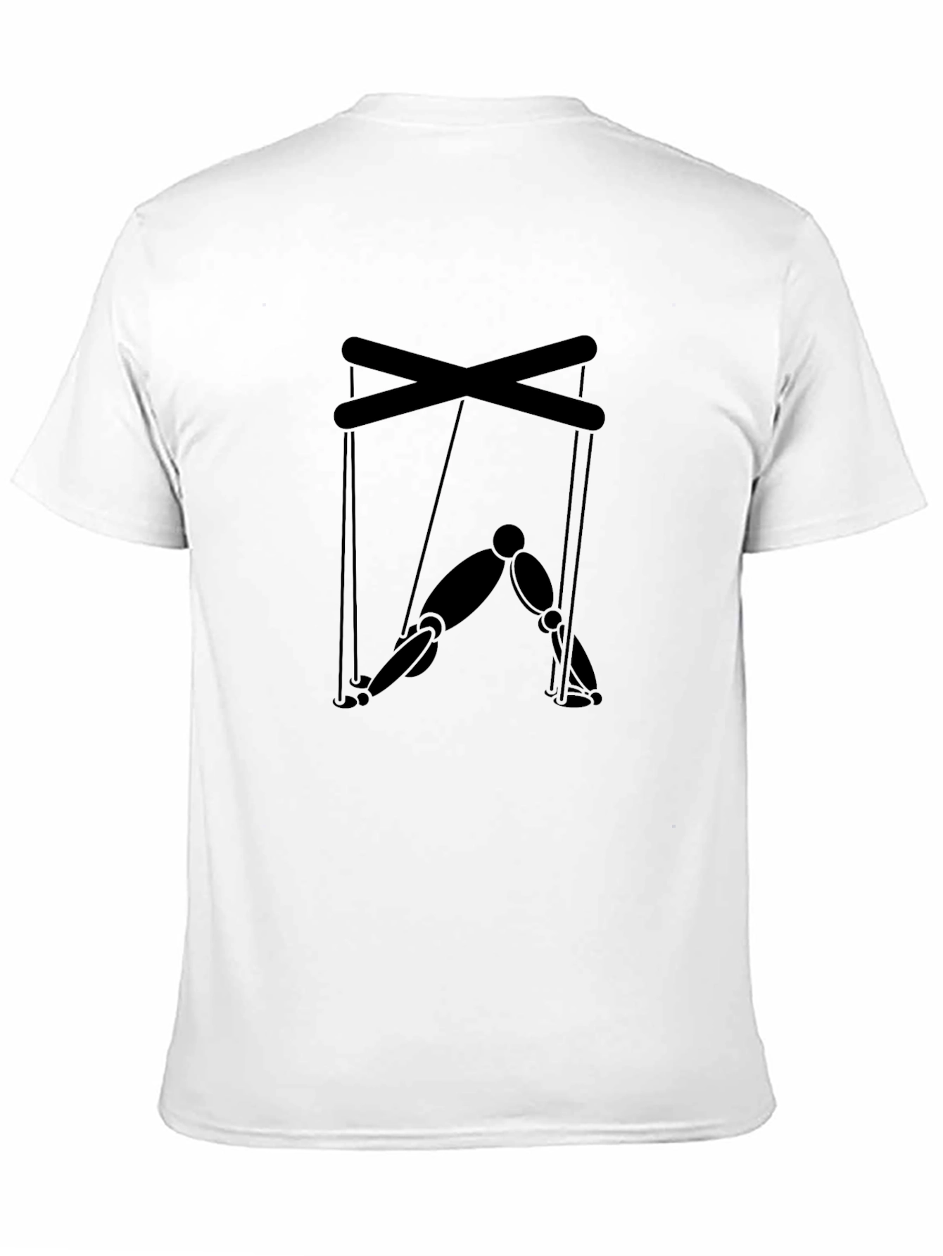 Camiseta Negra con Diseño de Marioneta