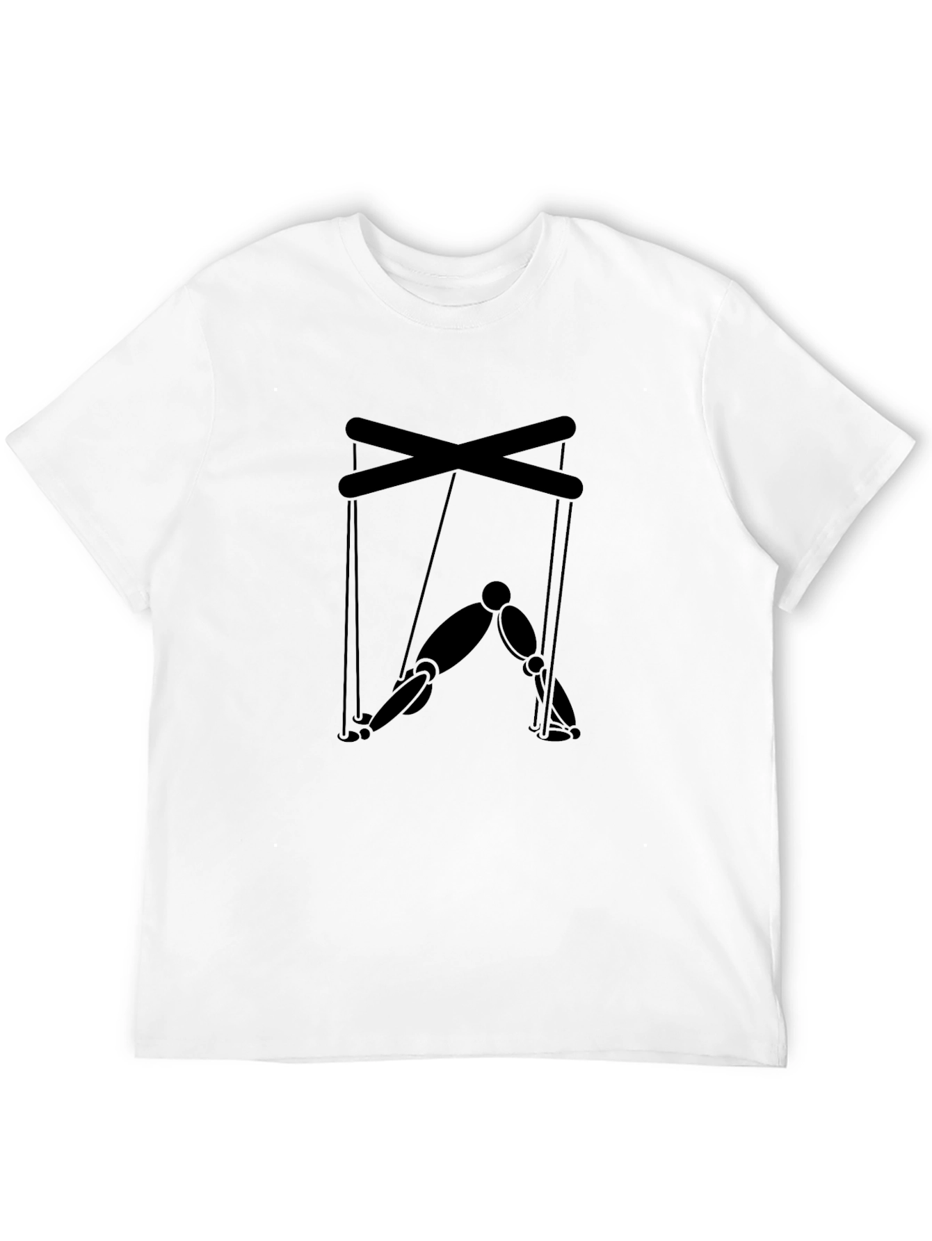 Camiseta Negra con Diseño de Marioneta