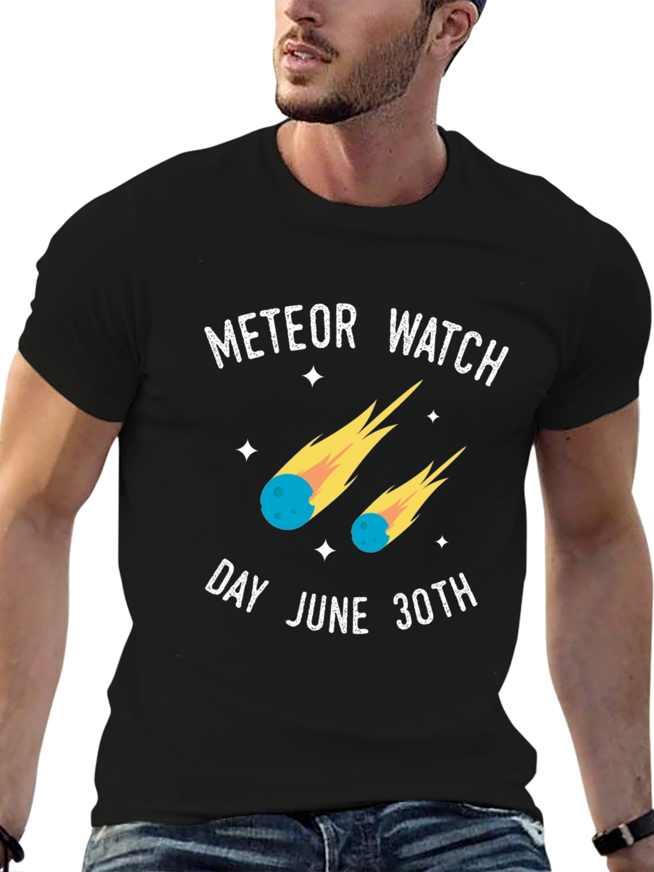 Camiseta Negra Meteor Watch Day June 30th