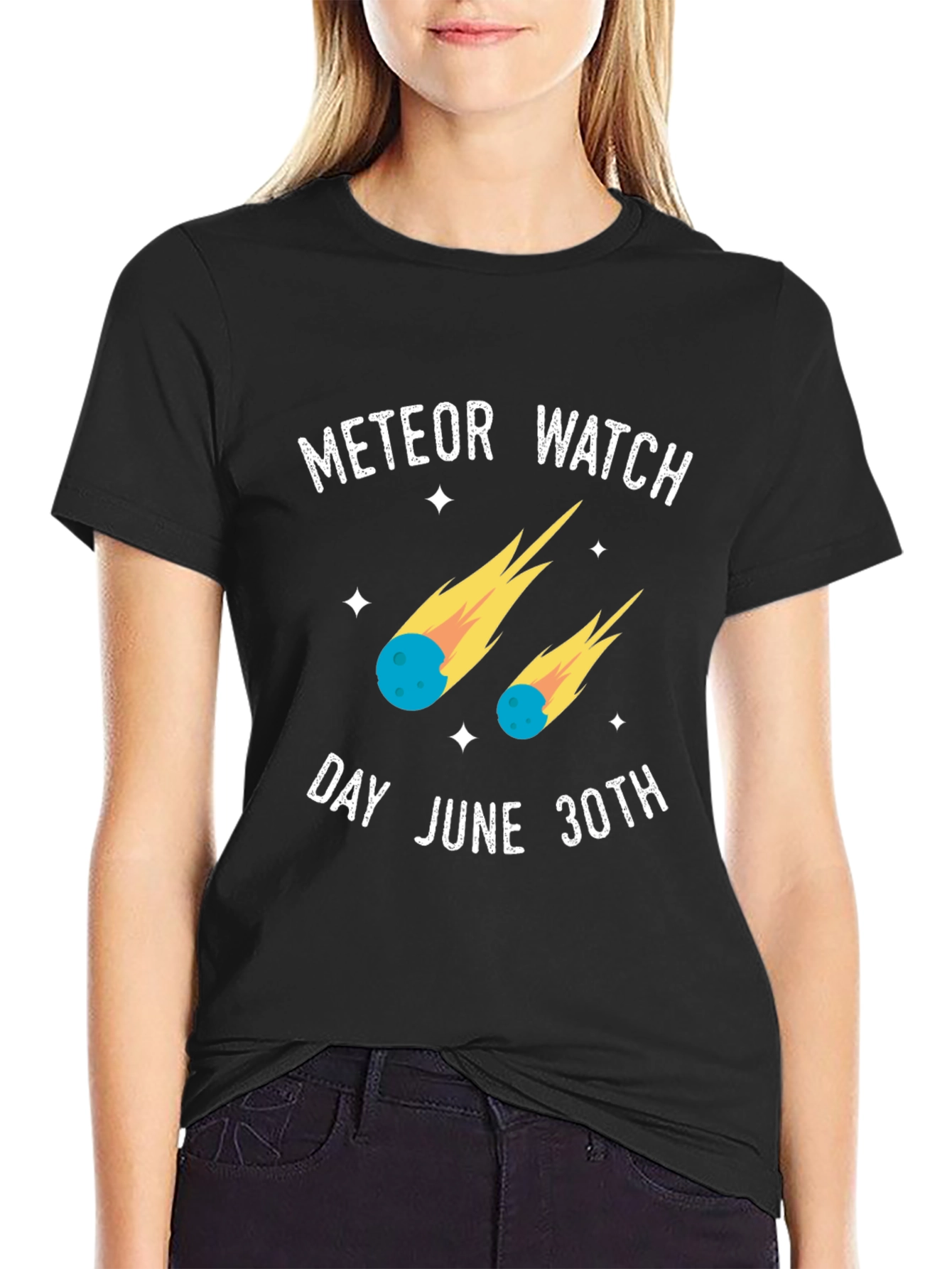 Camiseta Negra Meteor Watch Day June 30th