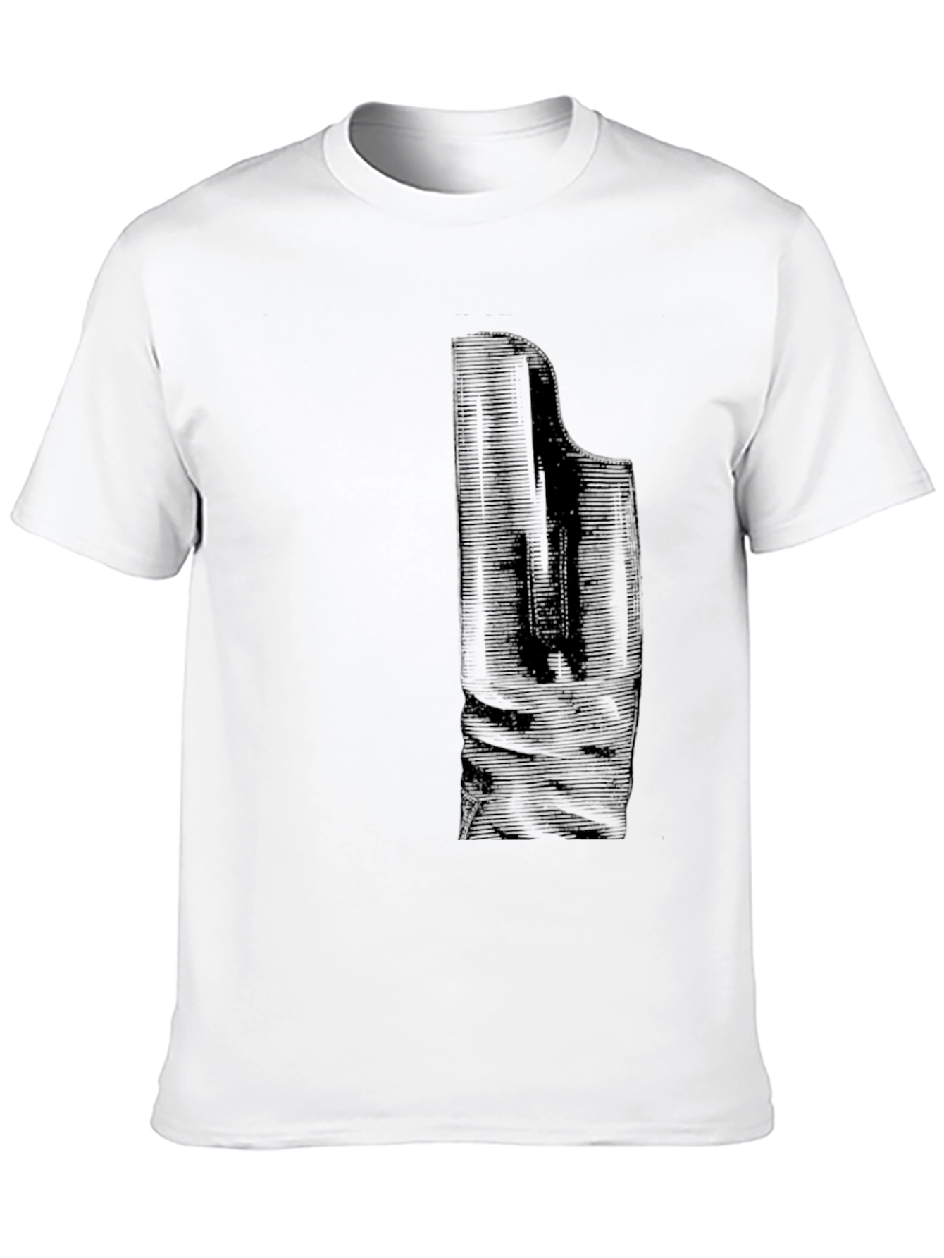 Camiseta Negra con Diseño Abstracto Elegante