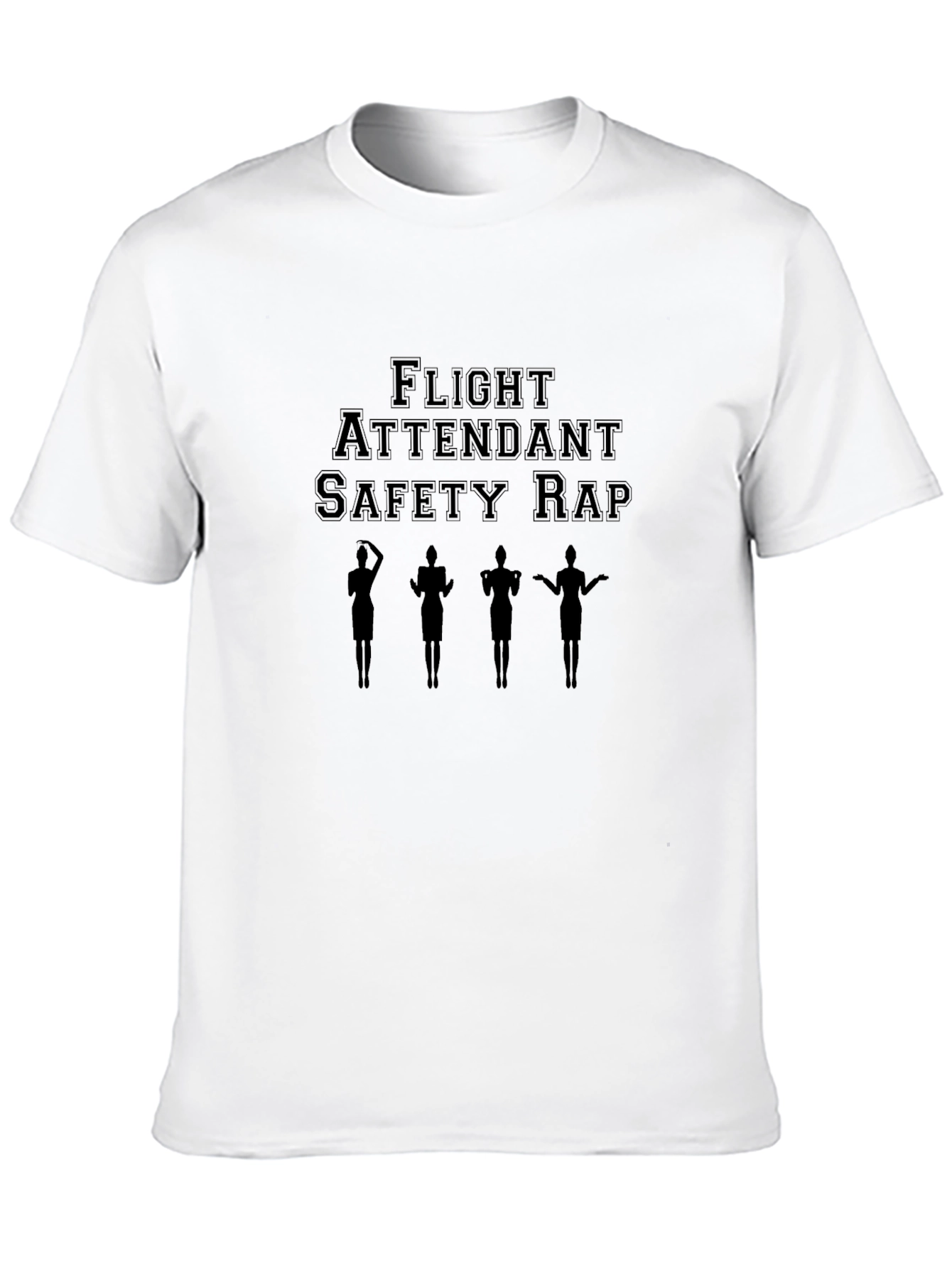 Camiseta Negra Flight Attendant Safety Rap